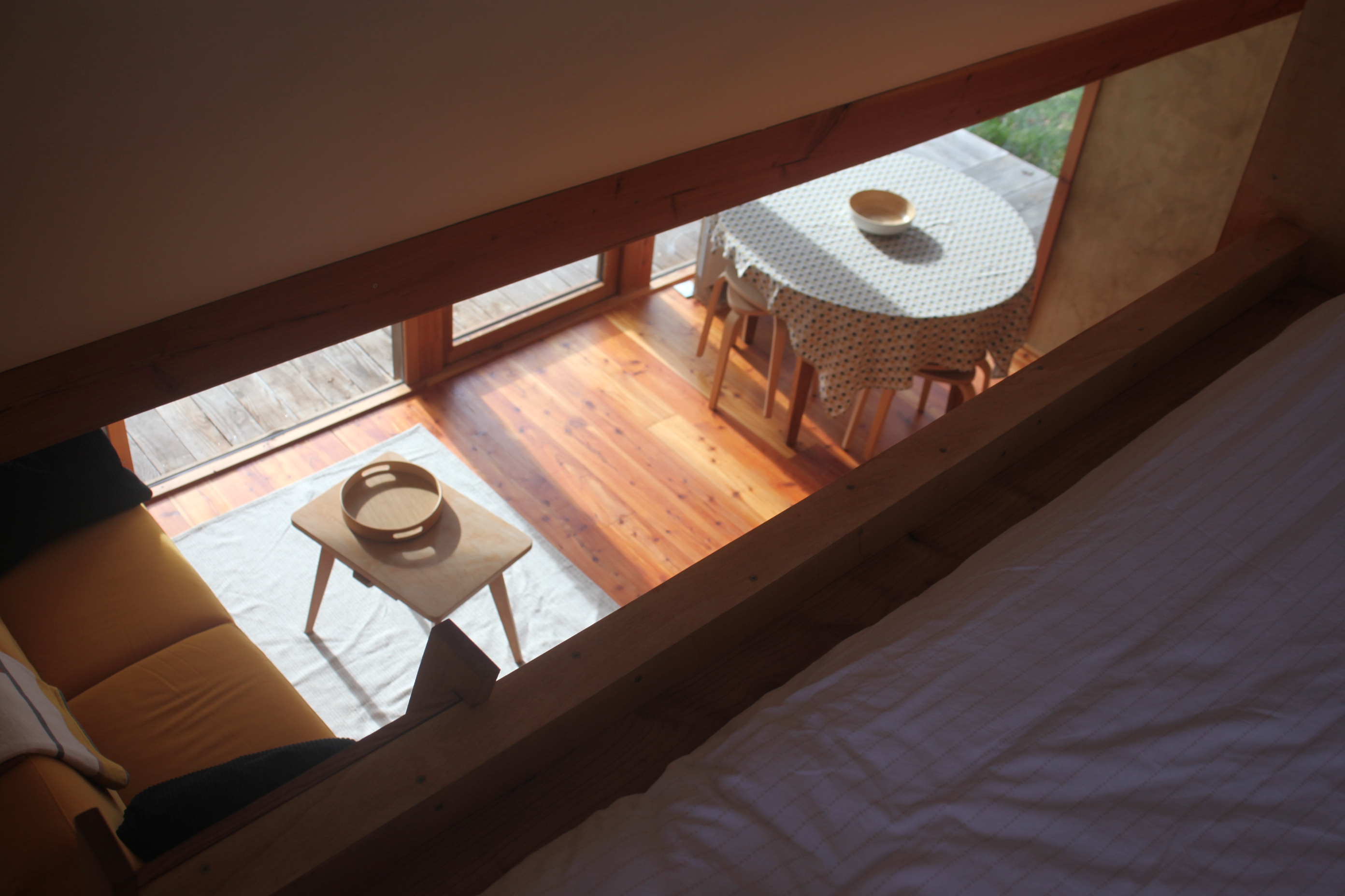 La cabane jaune — Cabane végétalisée avec spa à Haute-Vienne à Nieul — vue depuis la terrasse