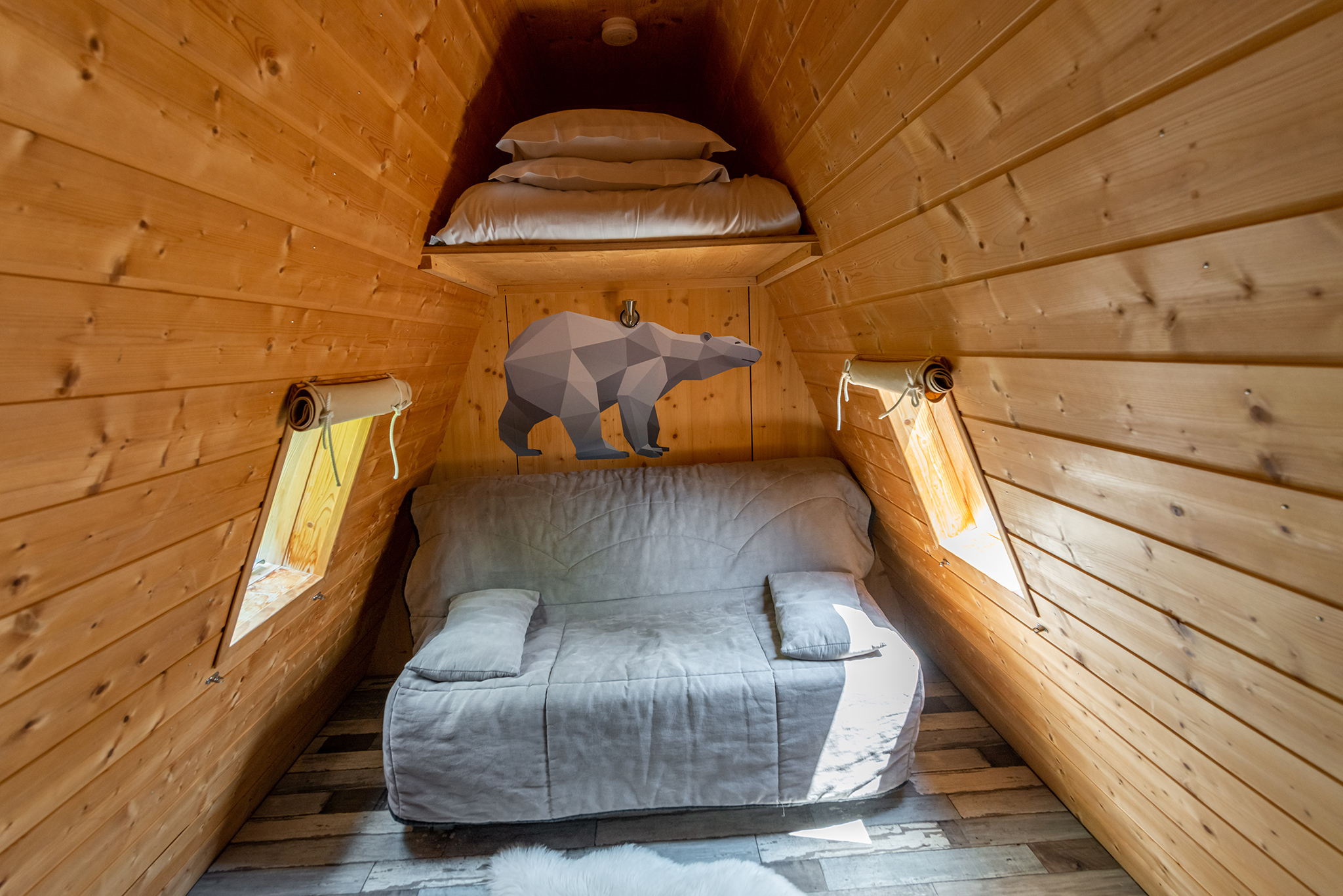 La Cabadienne — Cabane avec spa à Camping le Cians à Saint-Auban — salle de bain