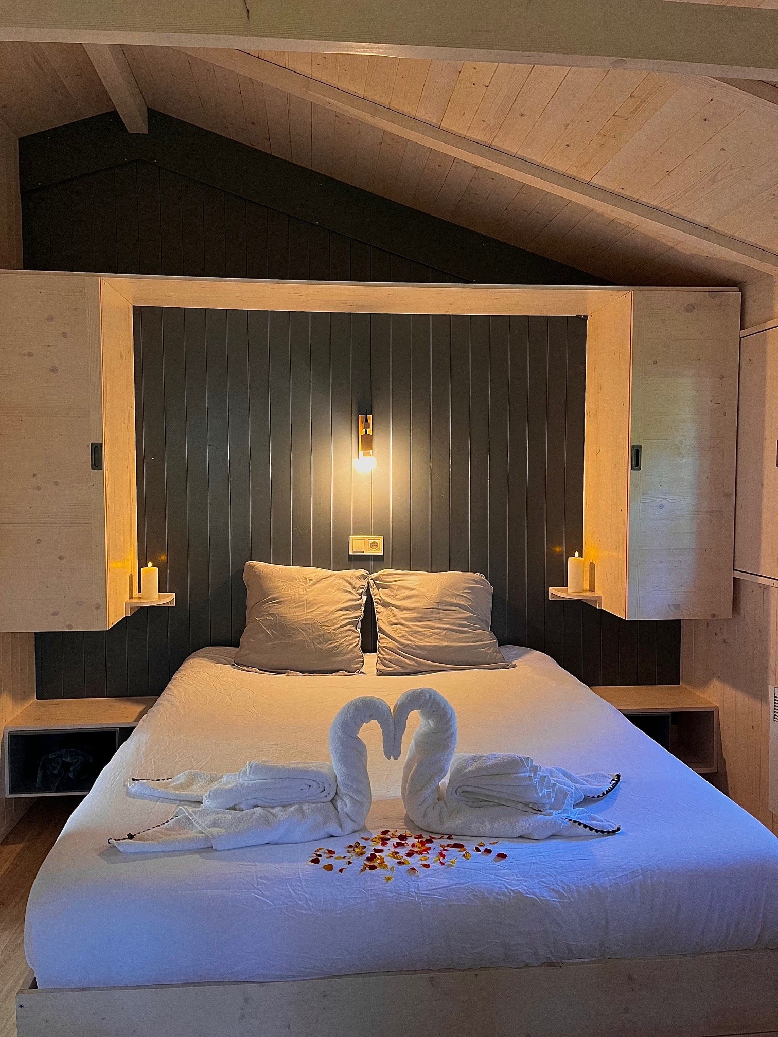 Évasion romantique dans une cabane avec jacuzzi en Aquitaine à Saint-Astier — vue depuis la terrasse