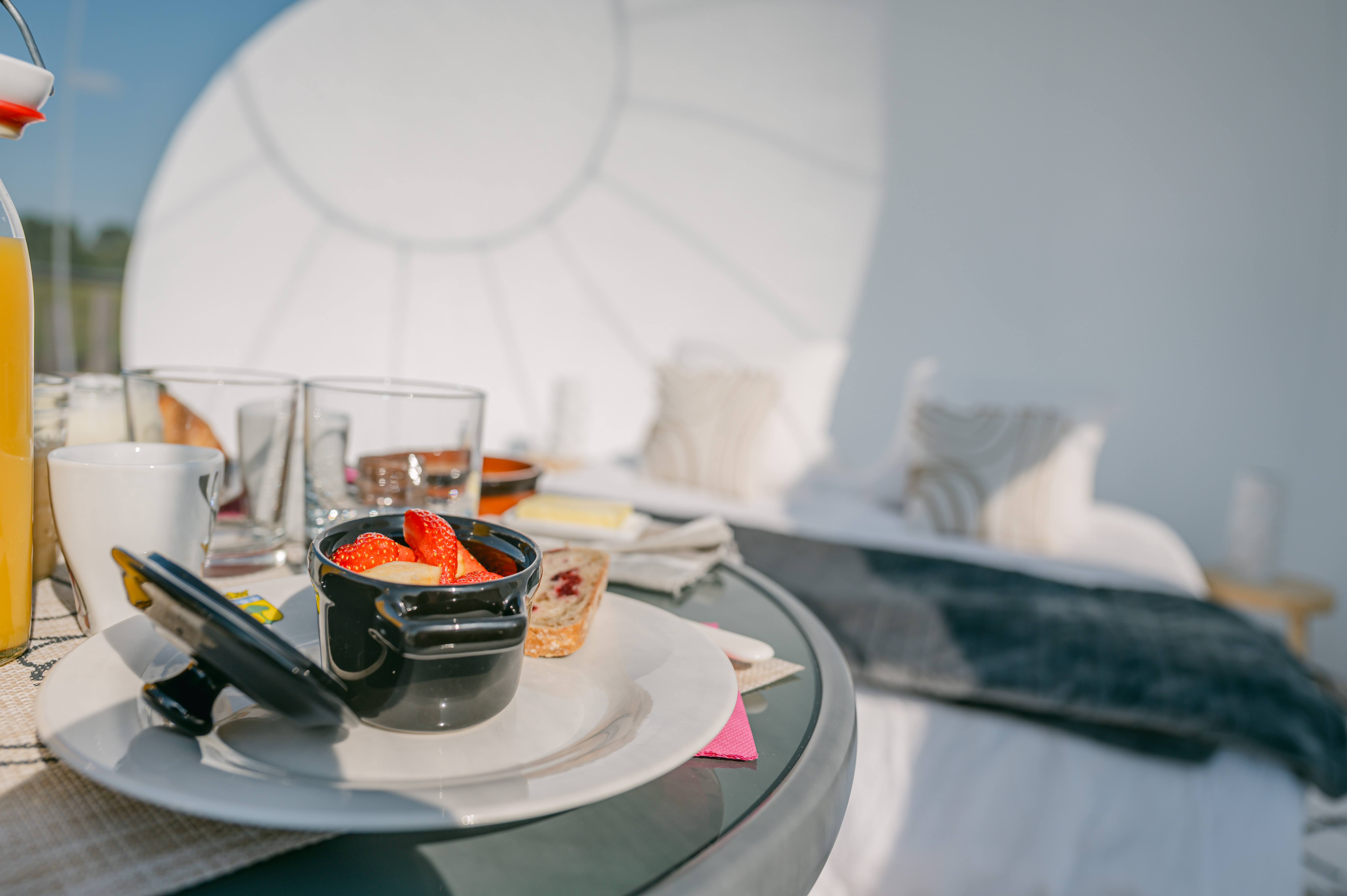Évasion en Bulle de Luxe & Spa Satin à Cabrerets à Cabrerets — vue depuis la terrasse