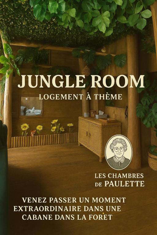 La Jungle Room de Paulette — Chambre à thème avec spa à Pau à Pau — environnement naturel