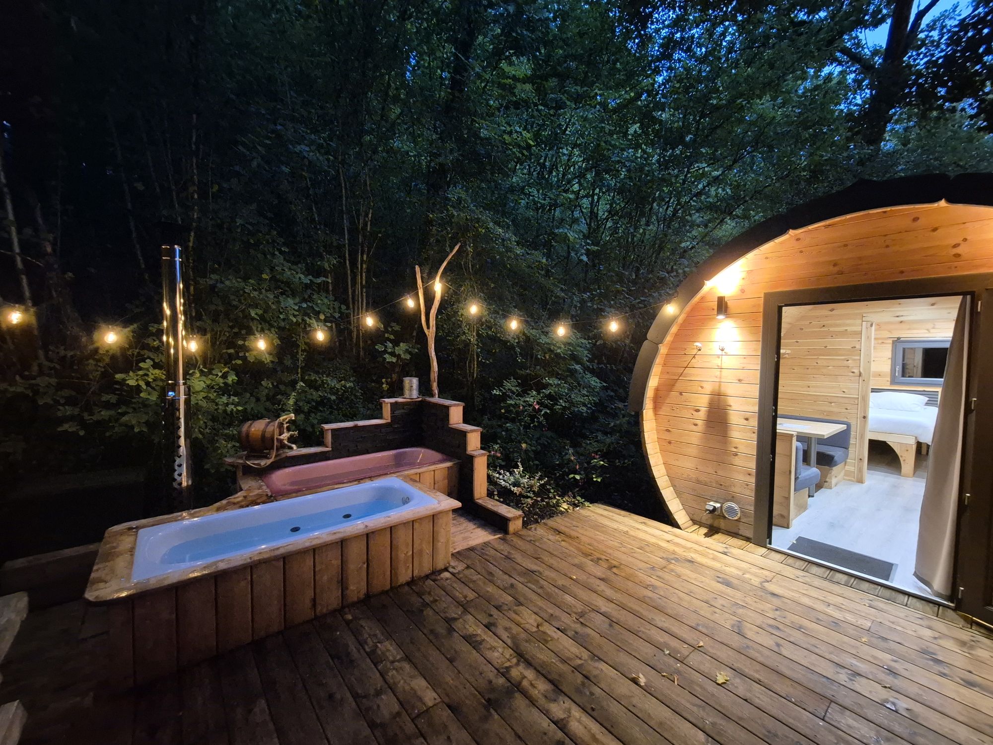 Tonneau Spa Dolio — Hébergement insolite avec spa à Haute-Marne