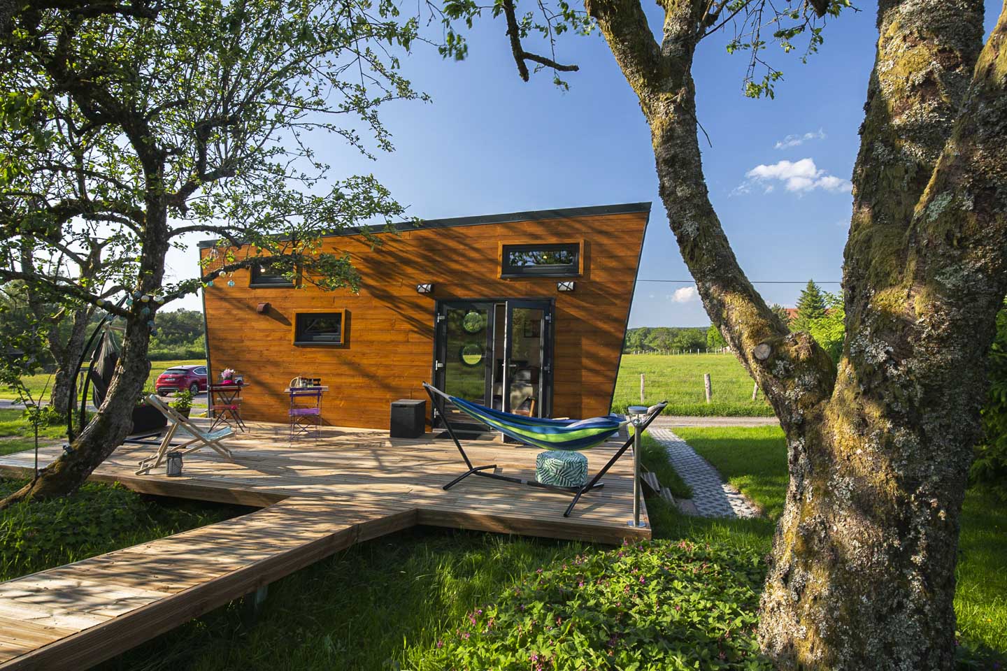 Tiny house Ô P'tit Nid Milie : une évasion sensorielle en Lorraine à Bellefontaine — espace de vie