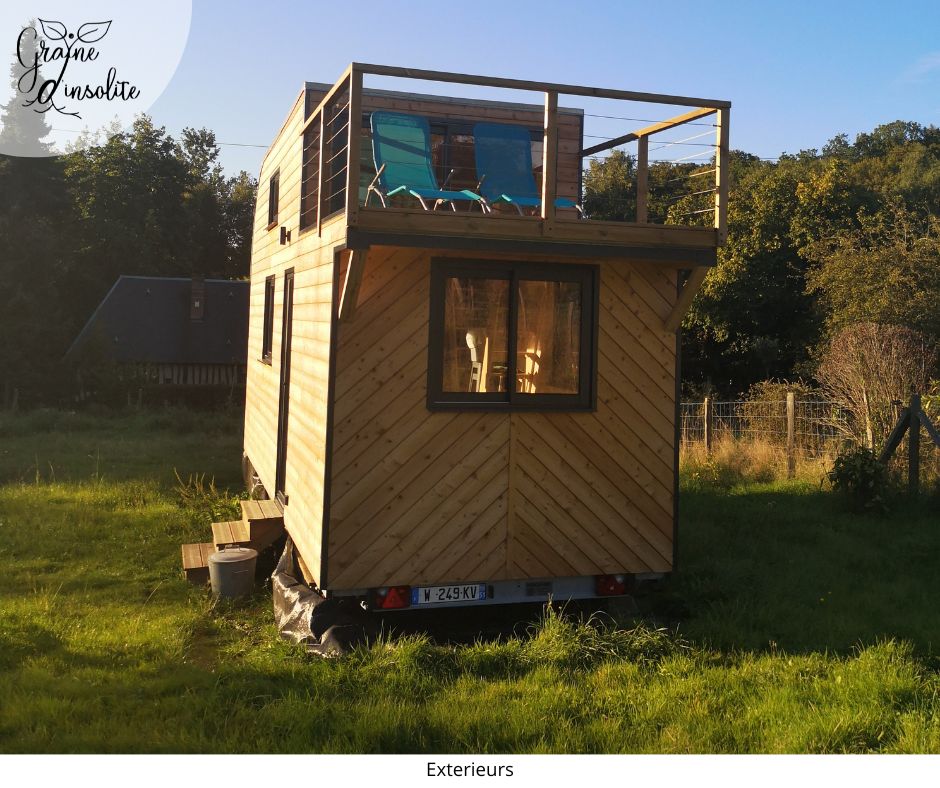 La Tiny Graine d'insolite : une évasion en Haute-Normandie à Imbleville — vue depuis la terrasse
