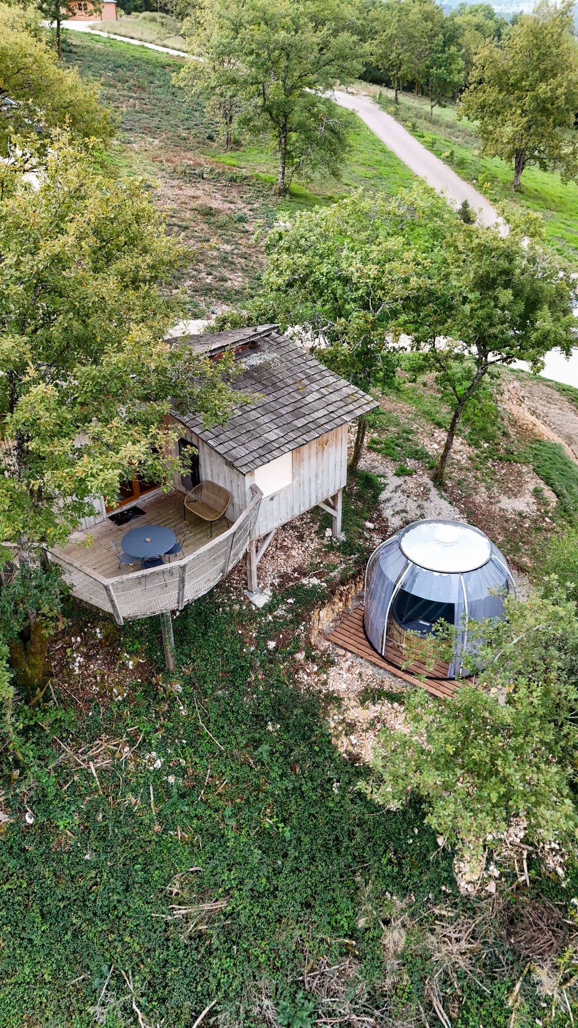 La Pinède & SPA partagé — Cabane sur pilotis avec spa à Ain
