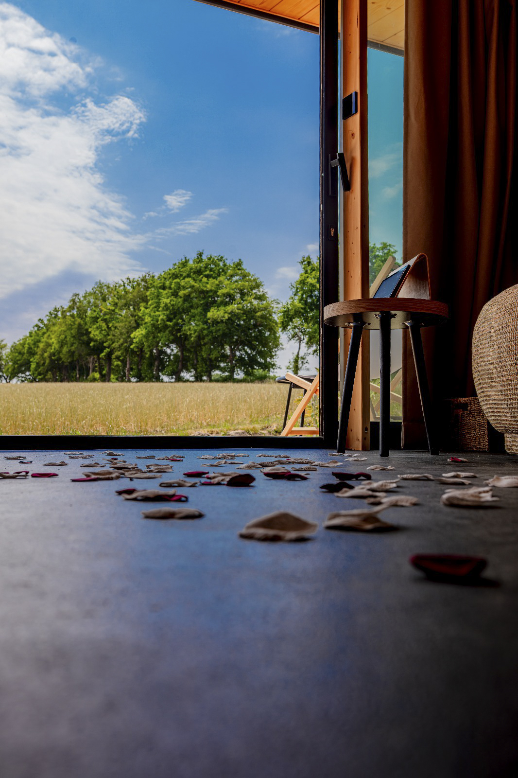 Pépites Lodges et Spas Lodge 2 Exclusif — Ecolodge avec spa privatif à Allier à Montluçon — vue depuis la terrasse