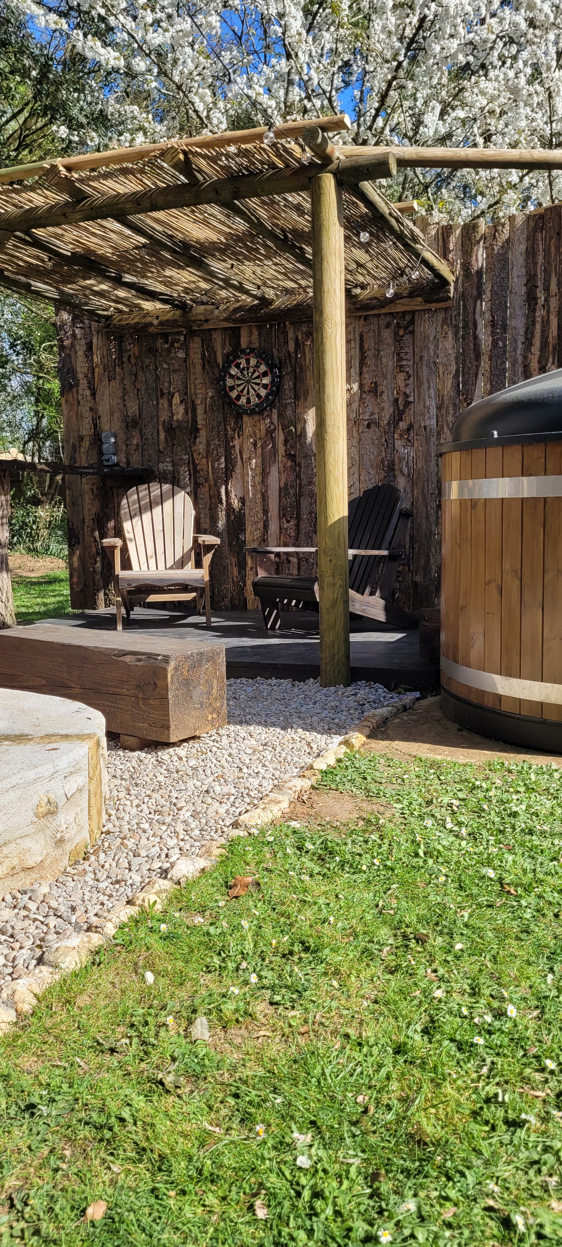 O'Logis de Grisette — Cabane avec Spa à Charente-Maritime à Pessines — chambre