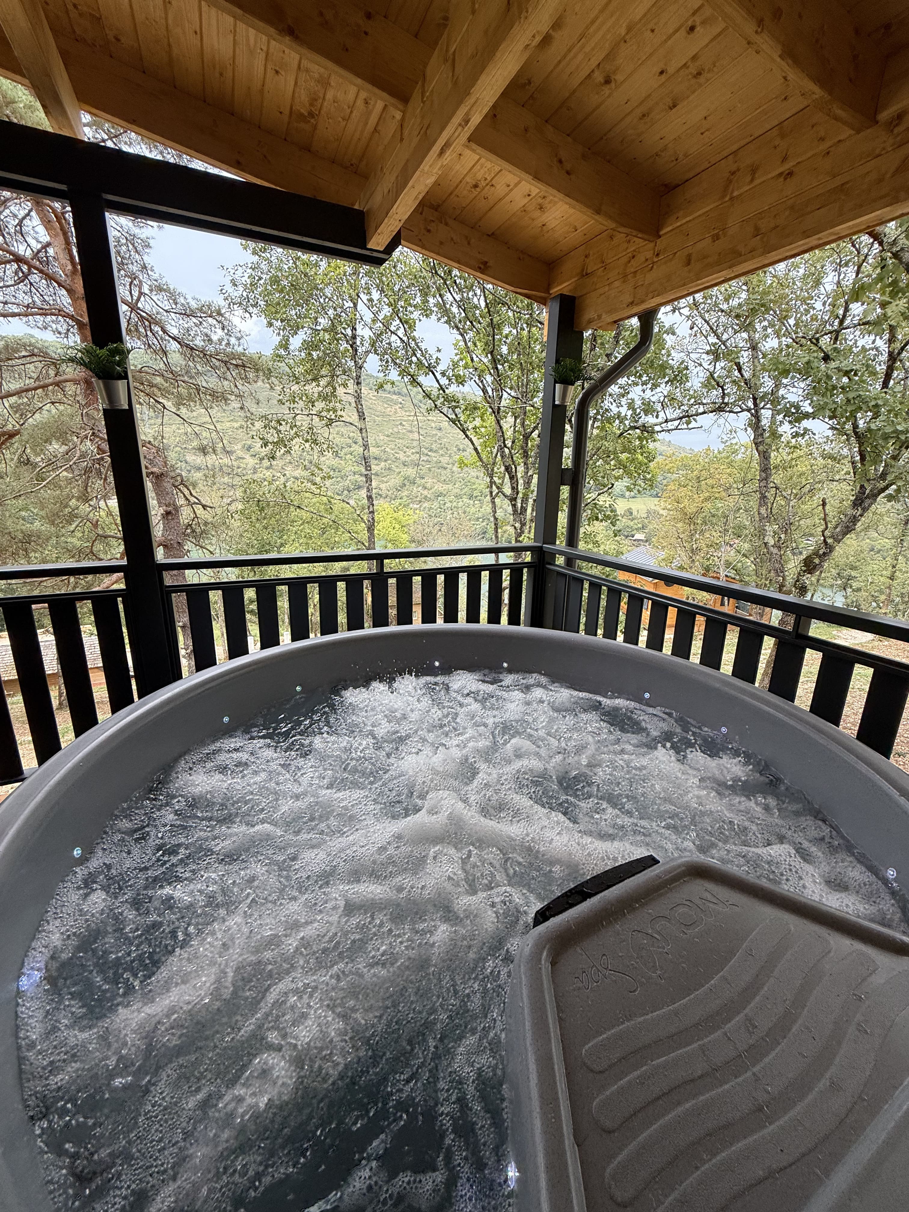 Lodge la Bruyère et Spa — Chalet avec spa à Ain à Meillonnas — espace de vie