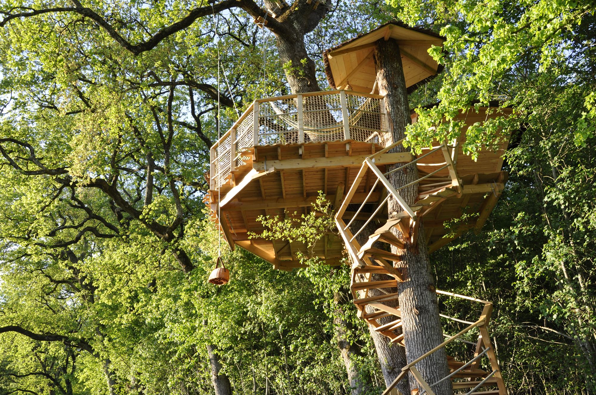 Cabane asiatique : une nuit suspendue dans les arbres