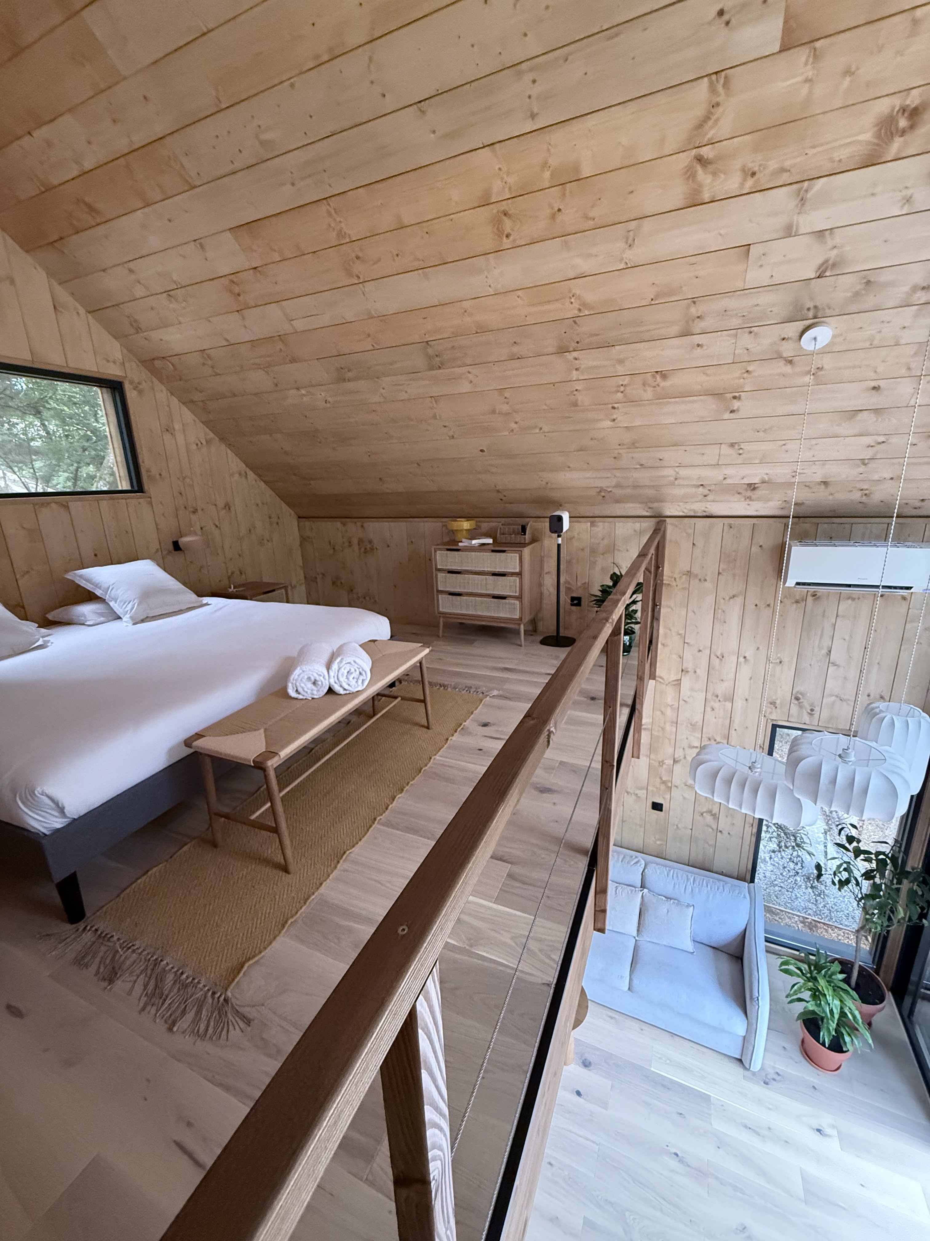 Ecolodge la Palombière — Cabane sur pilotis avec spa privatif à Gers à Gers — vue depuis la terrasse