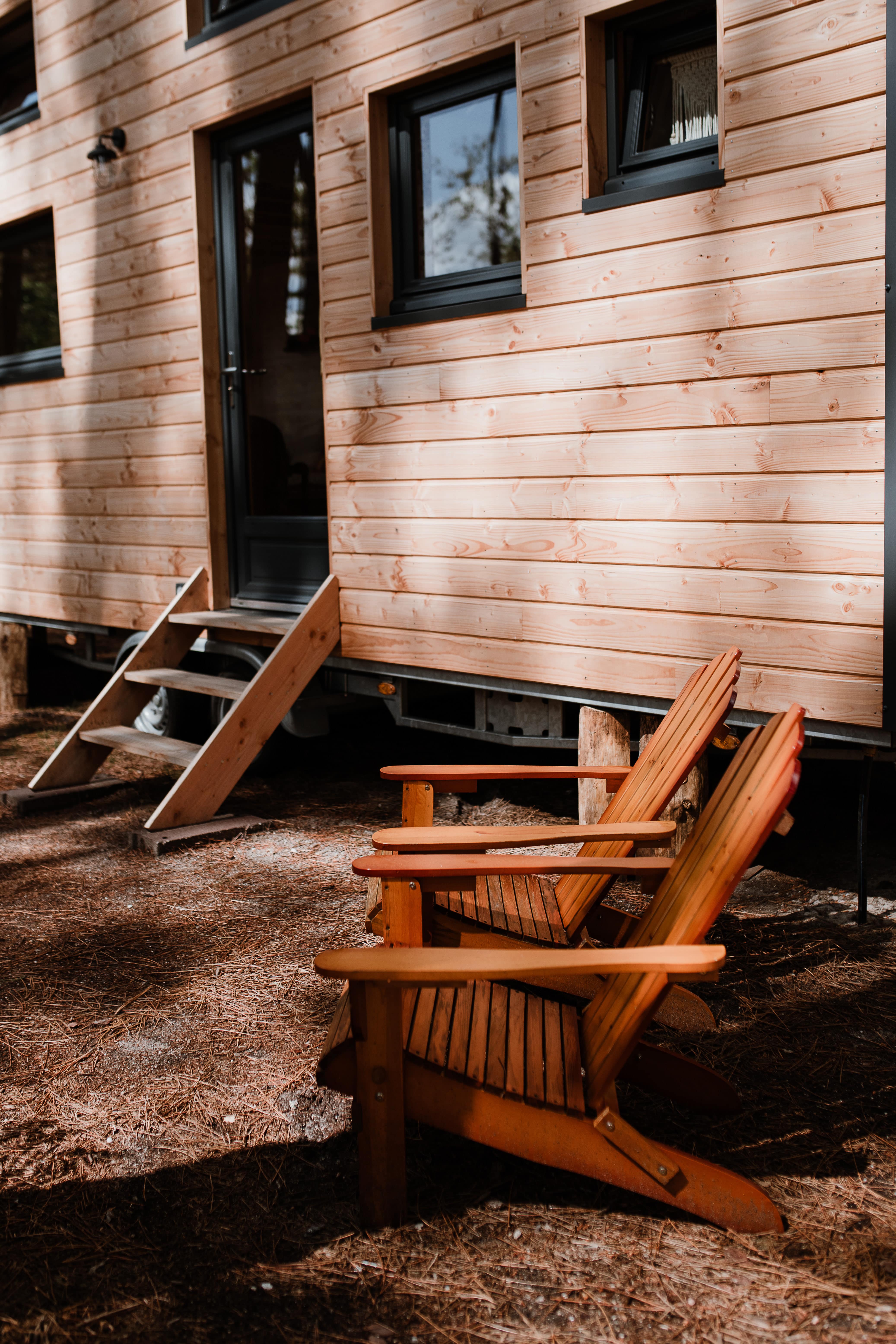 Tiny house La Quetsche : une évasion en pleine nature à Clefs-Val-D'anjou — vue depuis la terrasse