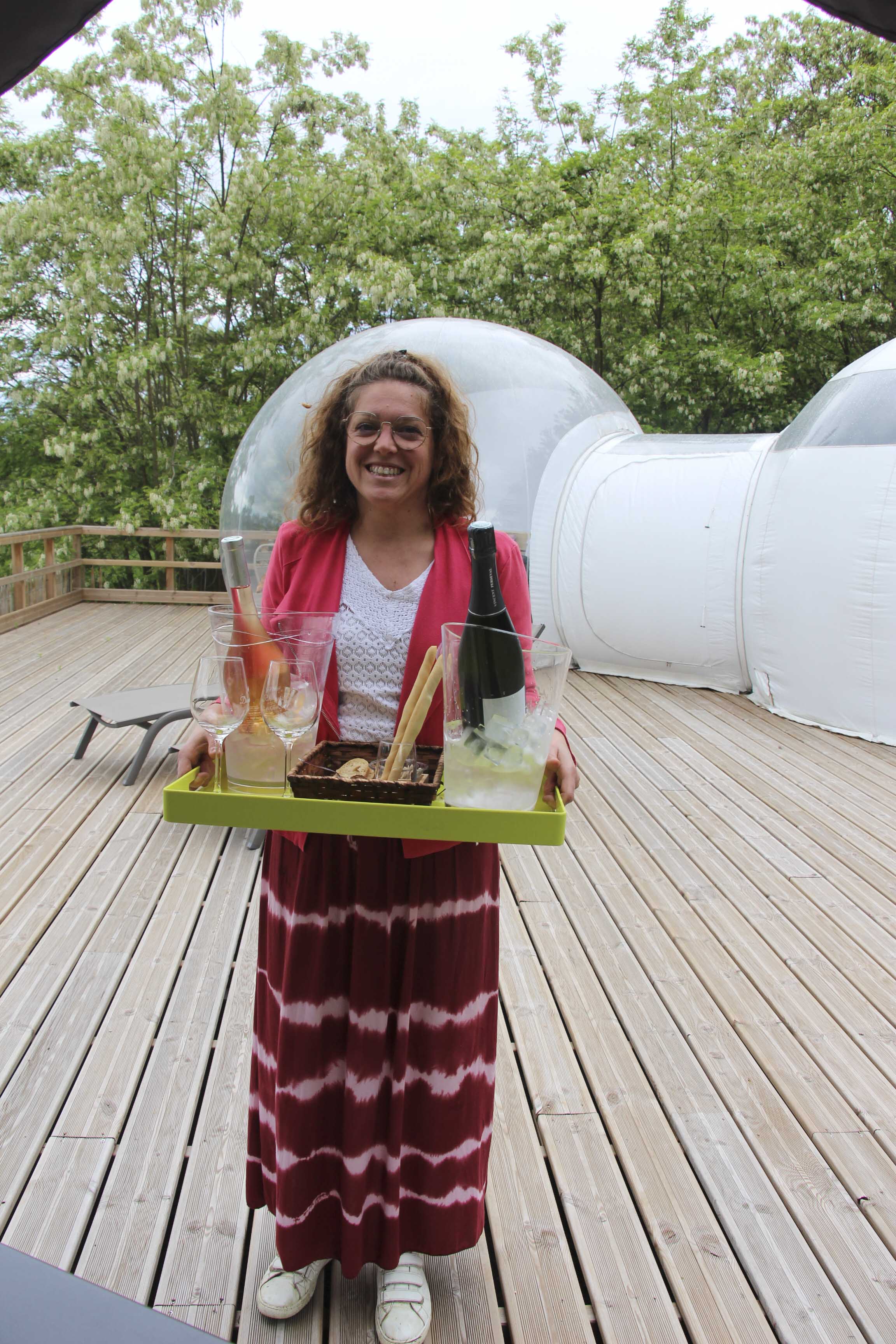 Évasion romantique dans une bulle avec spa en Rhône-Alpes à Jarcieu — salle de bain