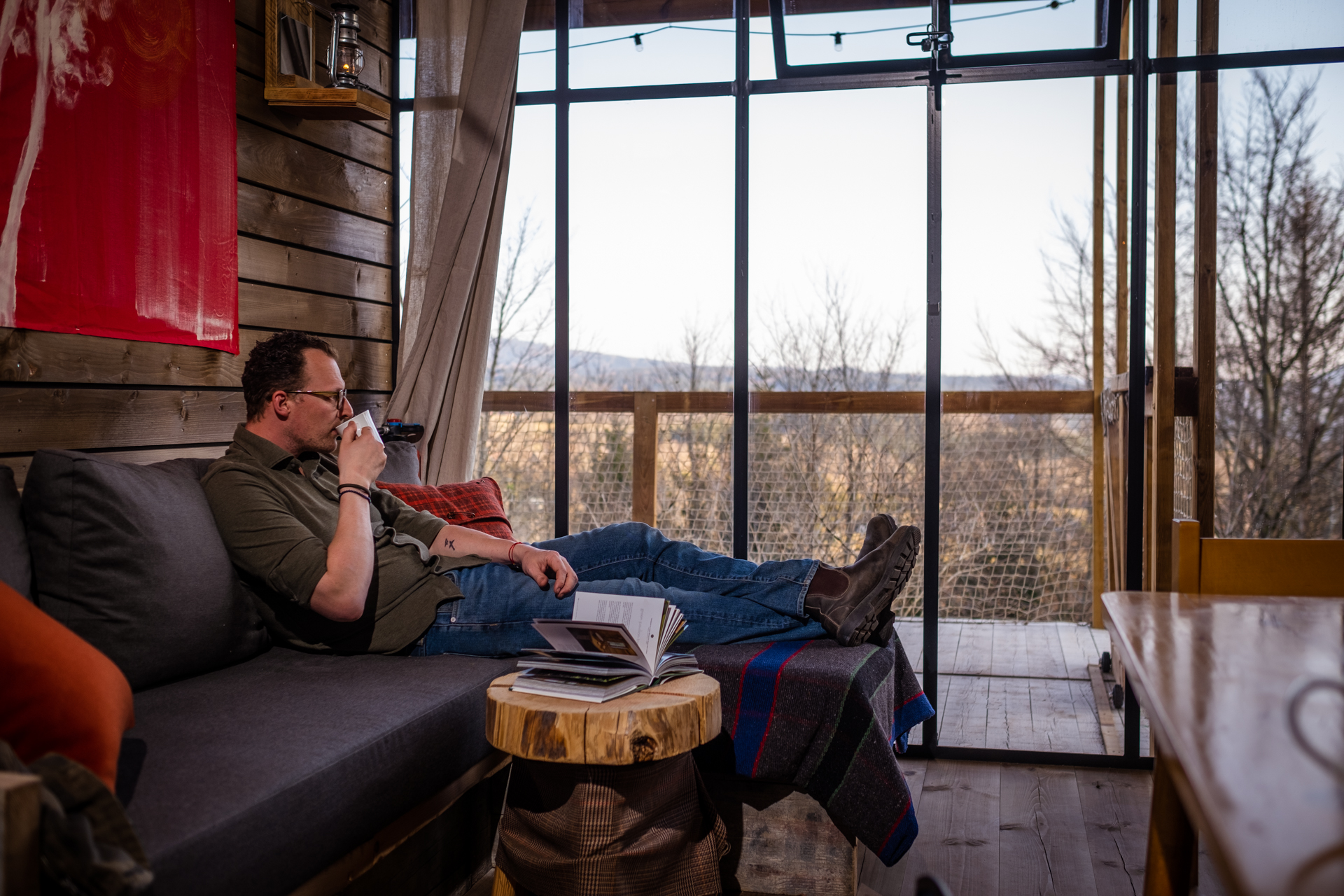 Nutchel Cabane Cosy Eventail — Cabane sur pilotis avec spa à Bas-Rhin à Obernai — salle de bain