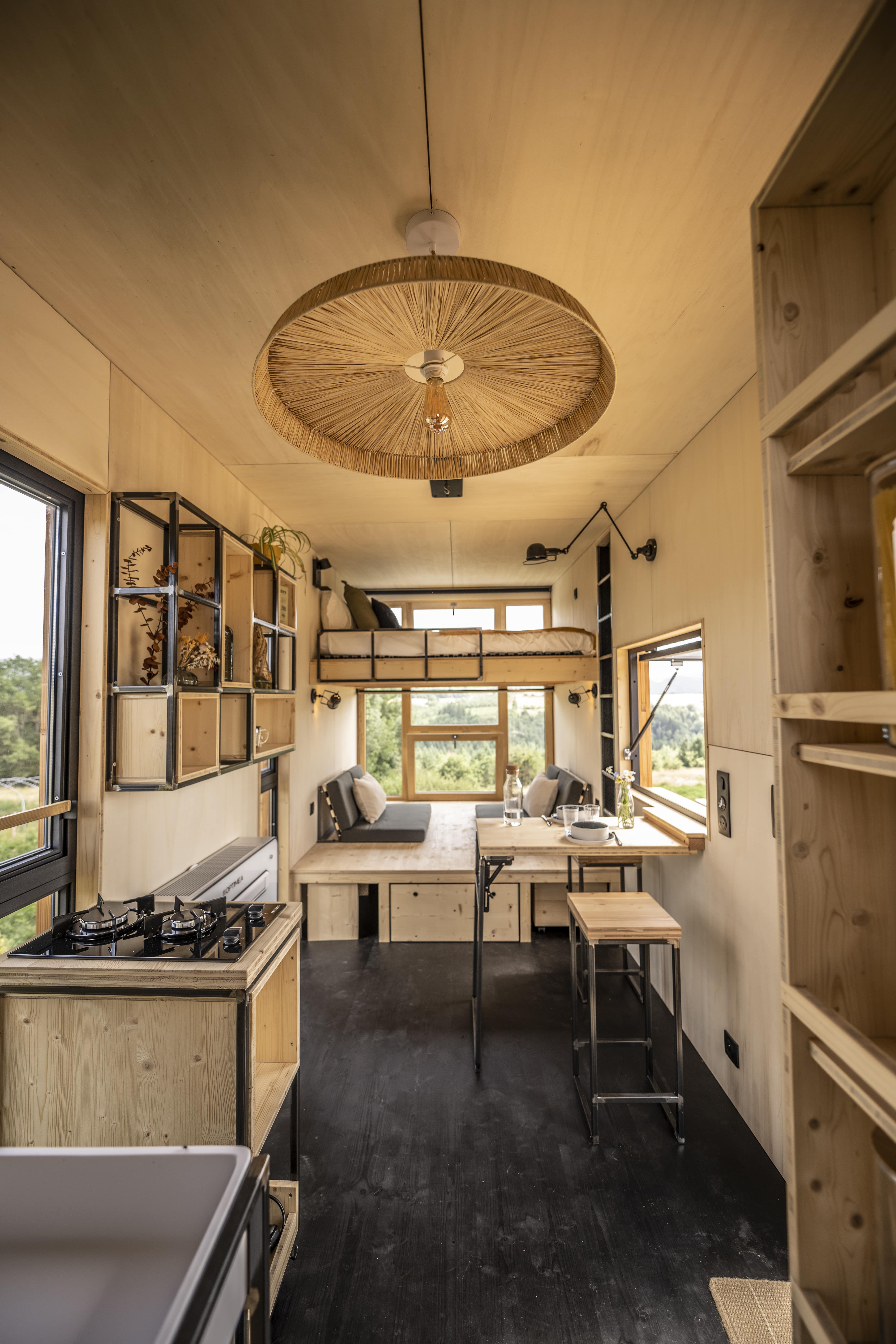 PATiny Lodge — Tiny House avec vue imprenable à Puy-de-Dôme à Clermont-Ferrand — chambre