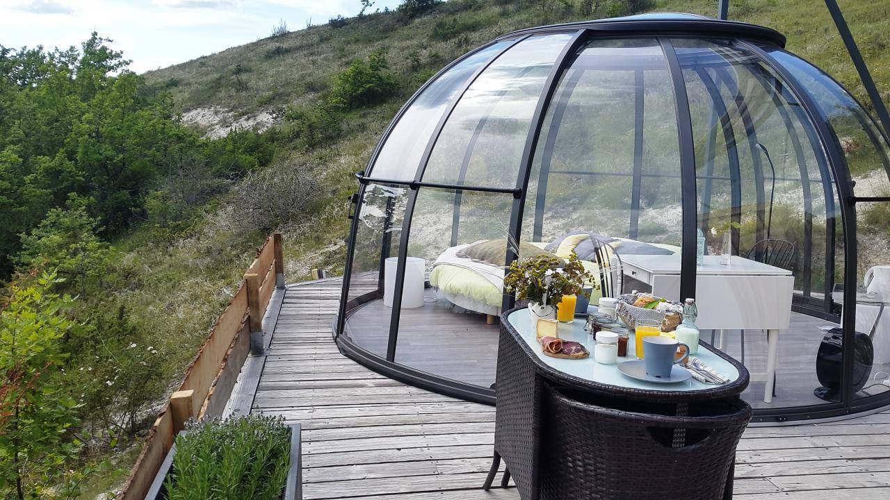 Dôme Confort : une immersion au cœur des Midi-Pyrénées à Labastide De Penne — chambre