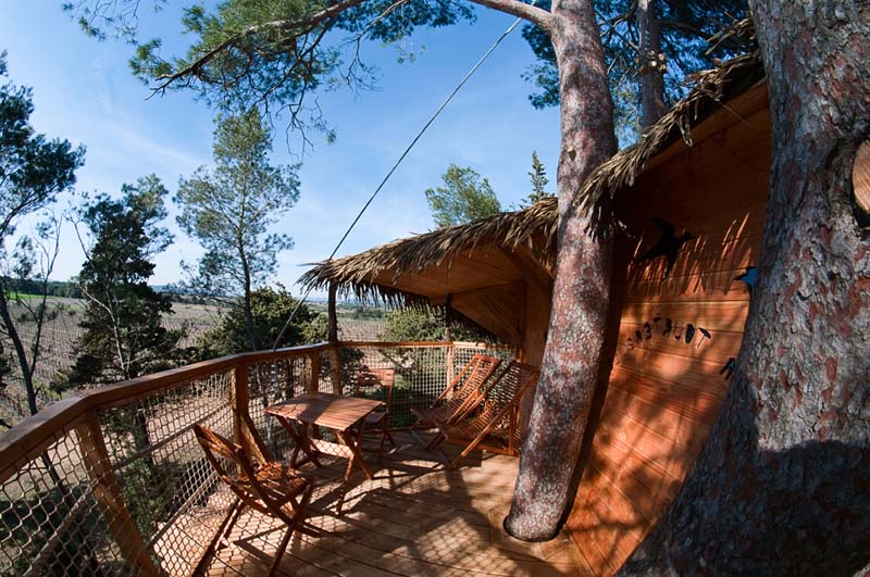 Tourterelle & Spa privatif — Cabane dans les arbres à 7m dans l'Hérault à Saint-Drezéry — salle de bain