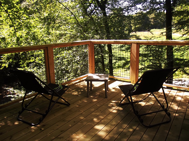 Chalet-Lodge n°1 : une cabane en Basse-Normandie à Saint-Sever-Calvados — salle de bain