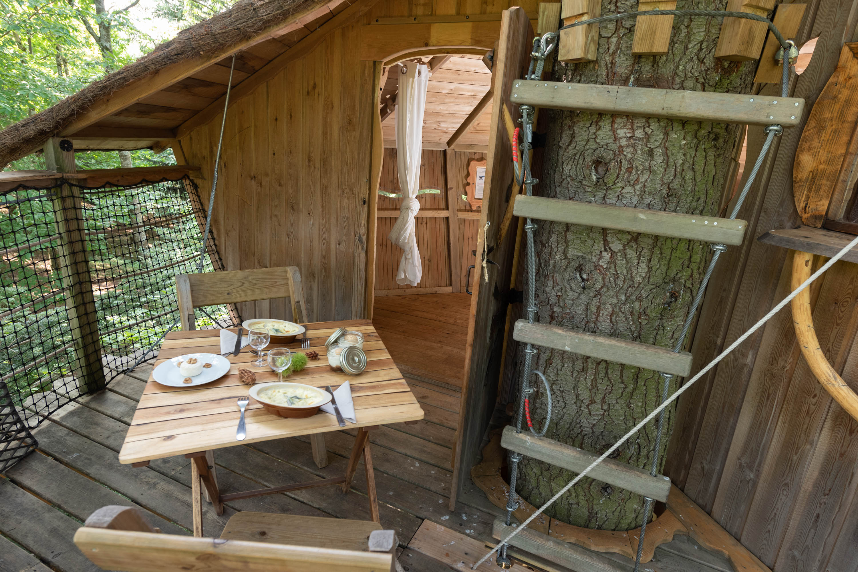 Cabane Renard : une expérience suspendue dans les arbres à Saint-Julien-Labrousse — chambre