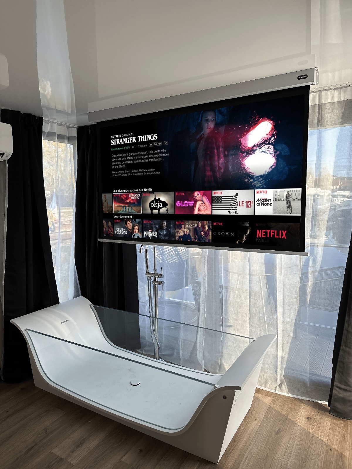 Évasion en suite flottante avec spa et sauna en Alsace à Saverne — vue depuis la terrasse