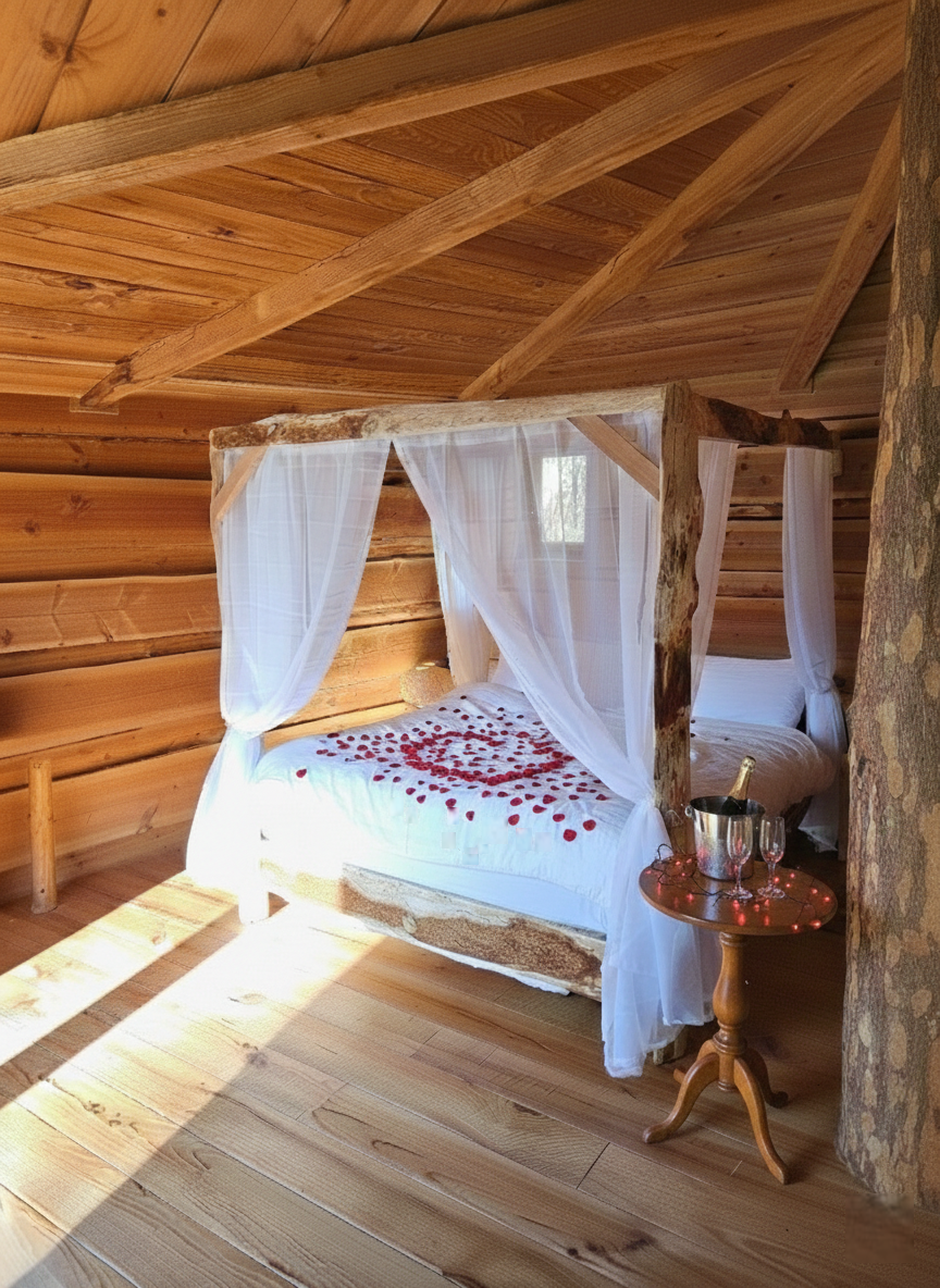 La cabane & spa Céleste — Nuit perchée à 7m en Ardèche à Le Teil — salle de bain