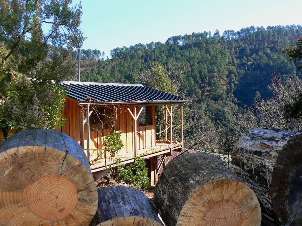 La Cabane sur pilotis : une évasion unique en Languedoc-Roussillon à Chambon — vue intérieure