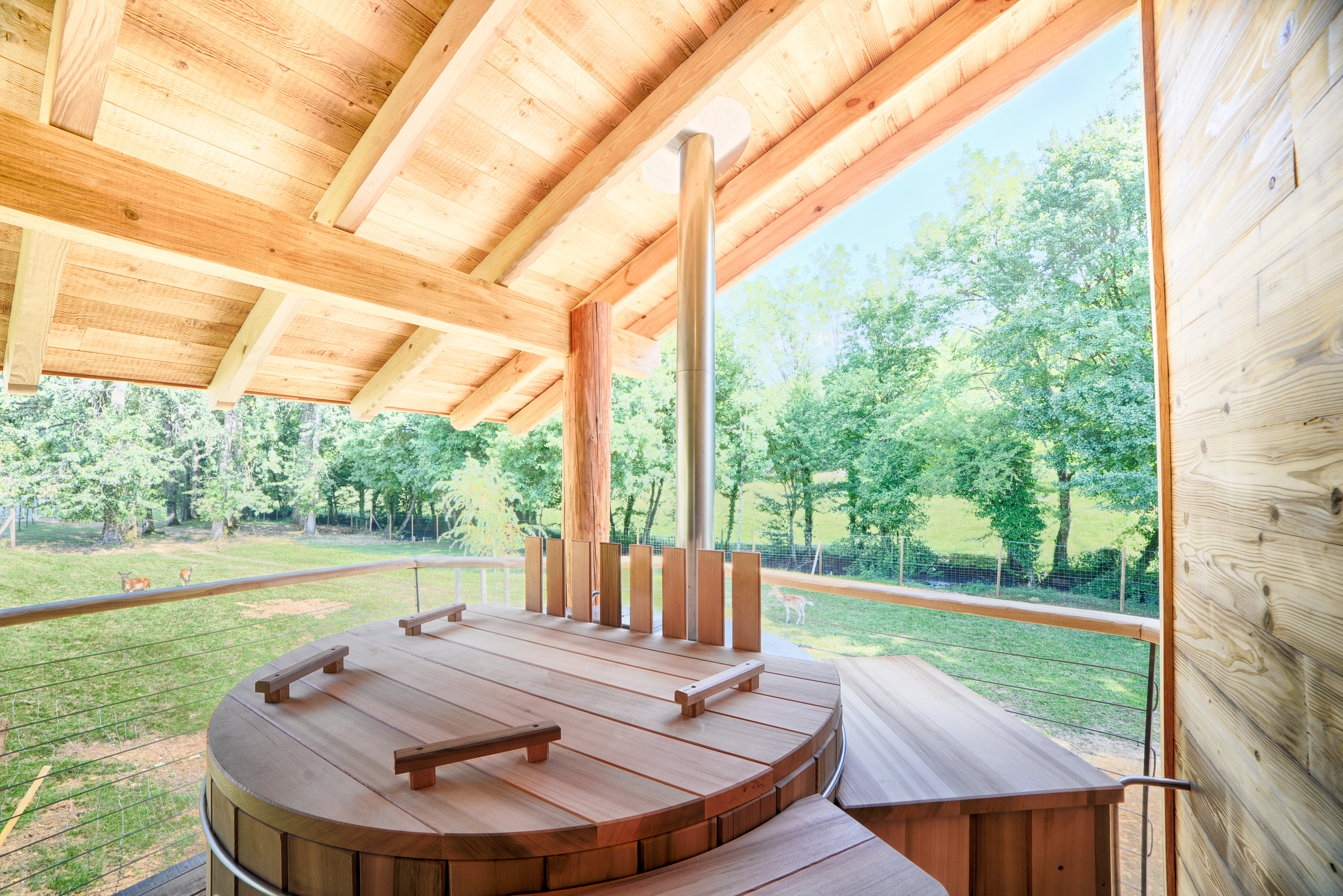 Cabane Spa des Daims : une évasion sensorielle en Franche-Comté à Corcelle-Mieslot — vue intérieure