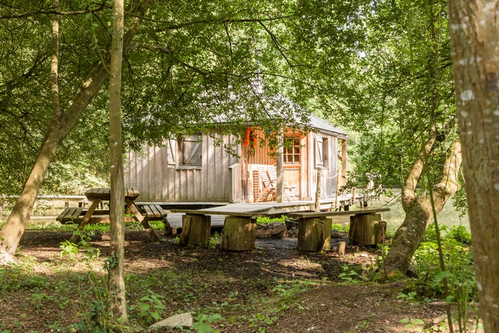 Cabane Martin-Pêcheur — Nuit sur pilotis à 8m en Mayenne à La Chapelle-Anthenaise — cuisine