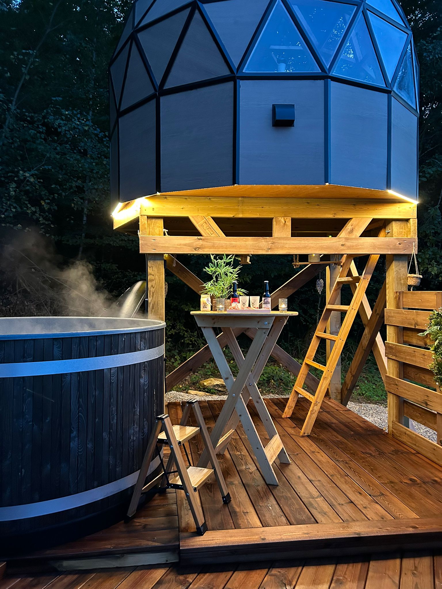 Dôme Lunaire D'Olia — Nuit magique avec bain nordique à Doubs à Besançon — chambre