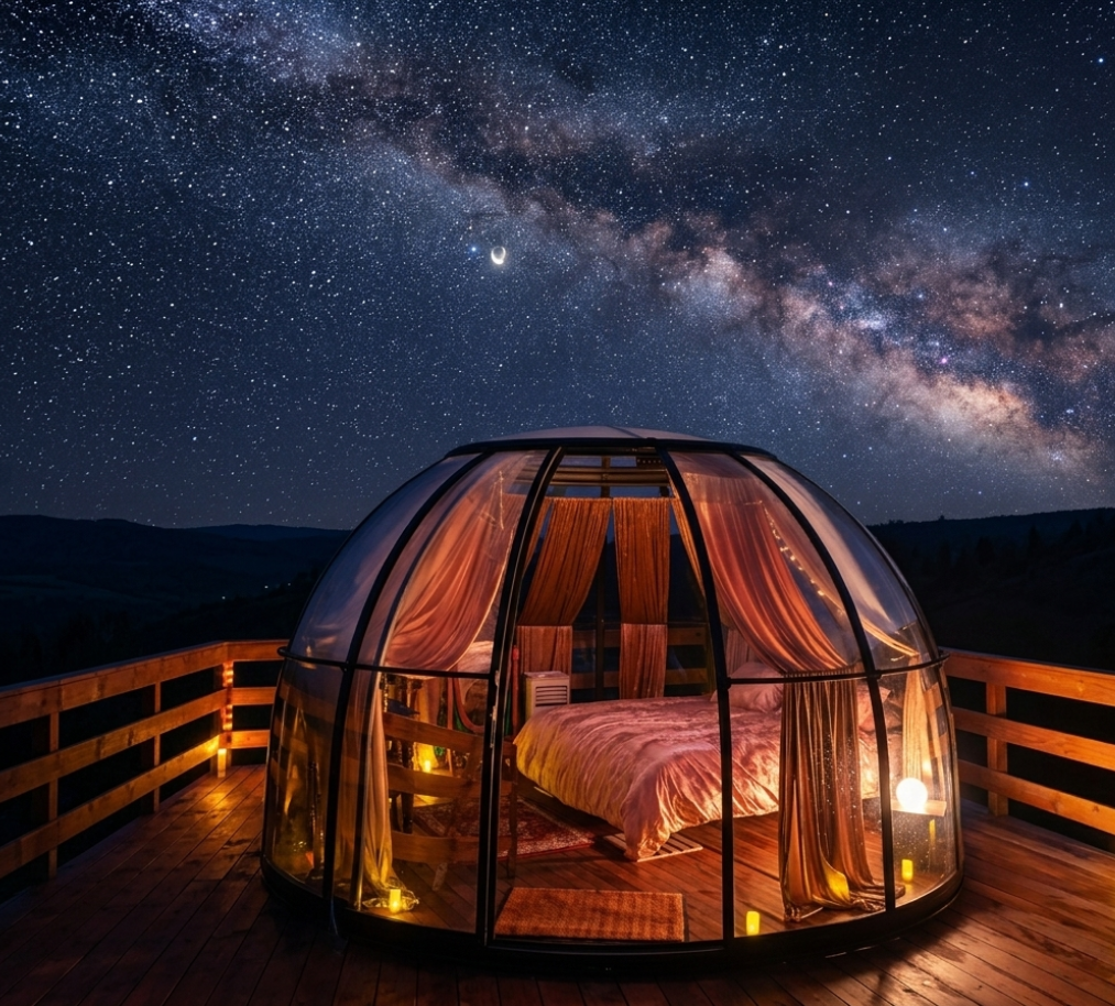 CHAMBRE DU SECRET — Bulle féérique avec spa à Rhône