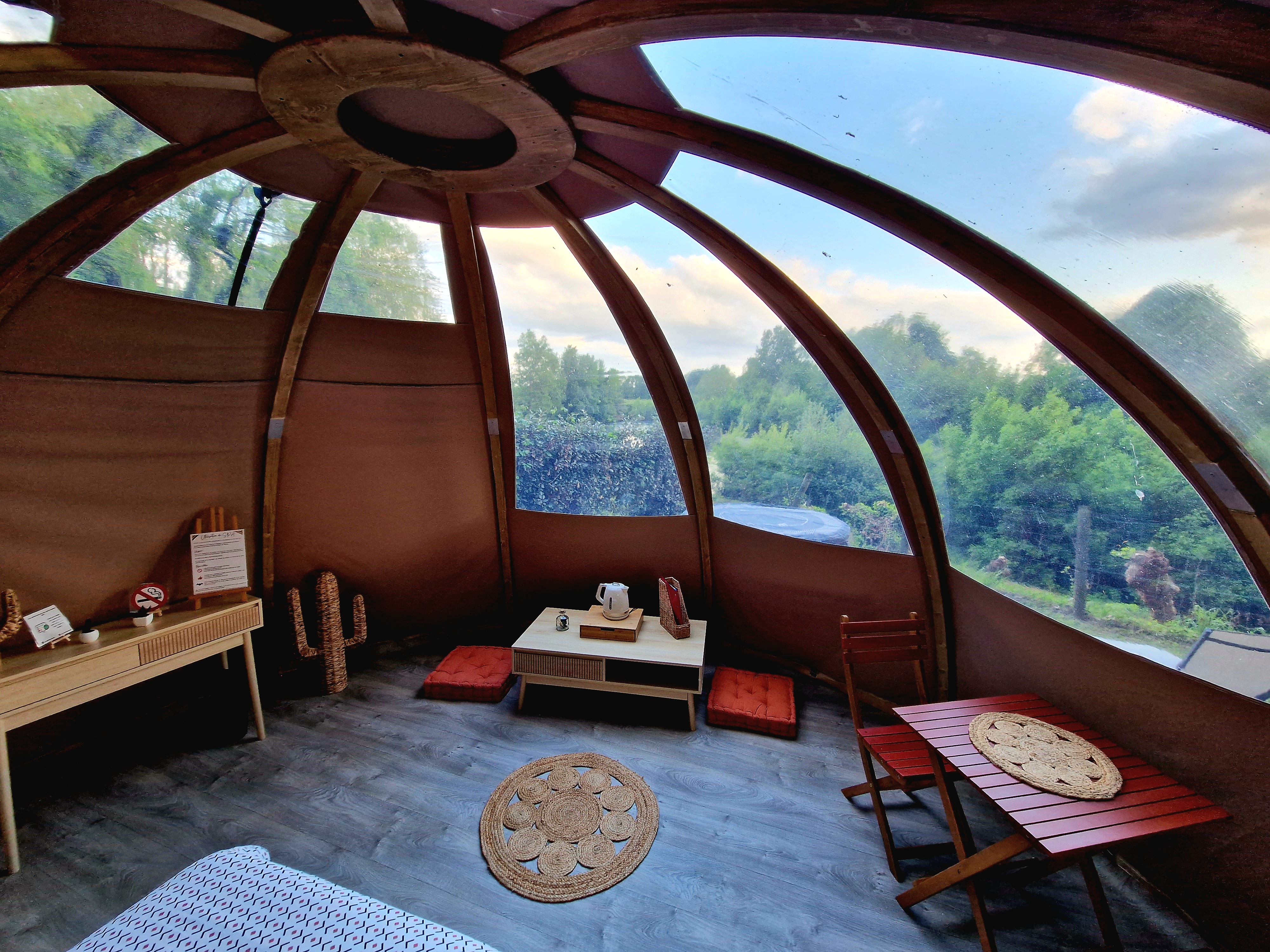 Dôme Vénus — Hébergement insolite avec spa à Landes à Labenne — détail architectural