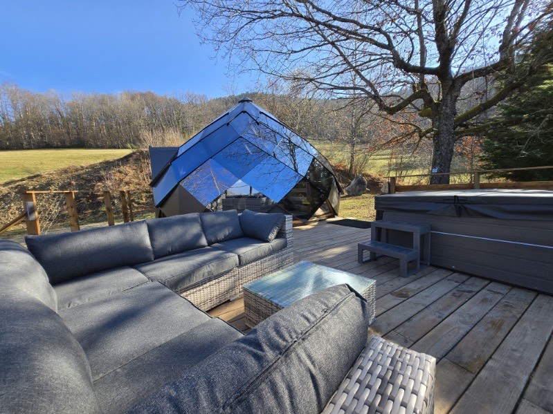 Zome jacuzzi et sauna privatif