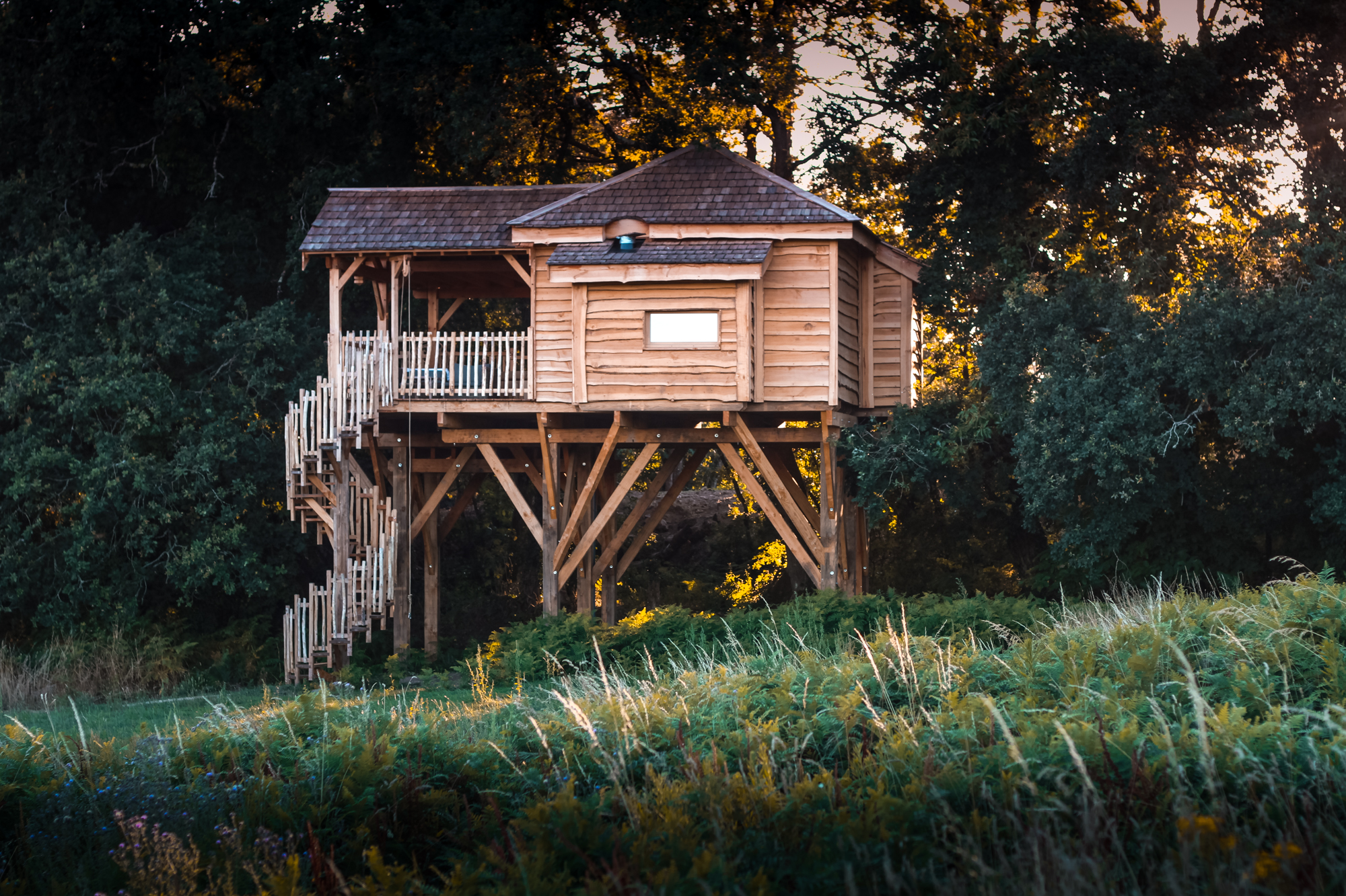 Évasion dans les arbres : Cabane Spa luxe Neizh en Bretagne