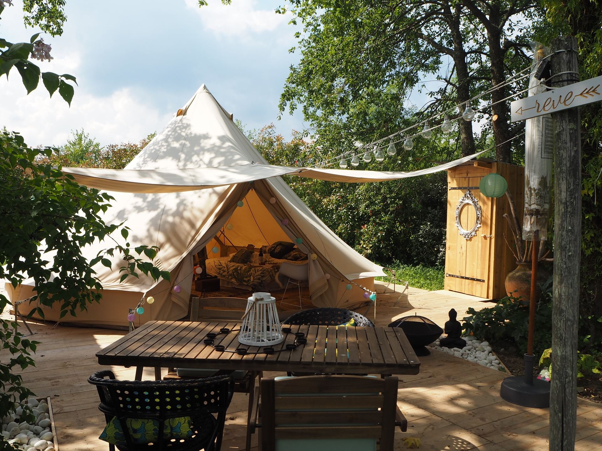 Tente Sibley le Rêve & Spa : une expérience unique en Aquitaine — Tente à Berson
