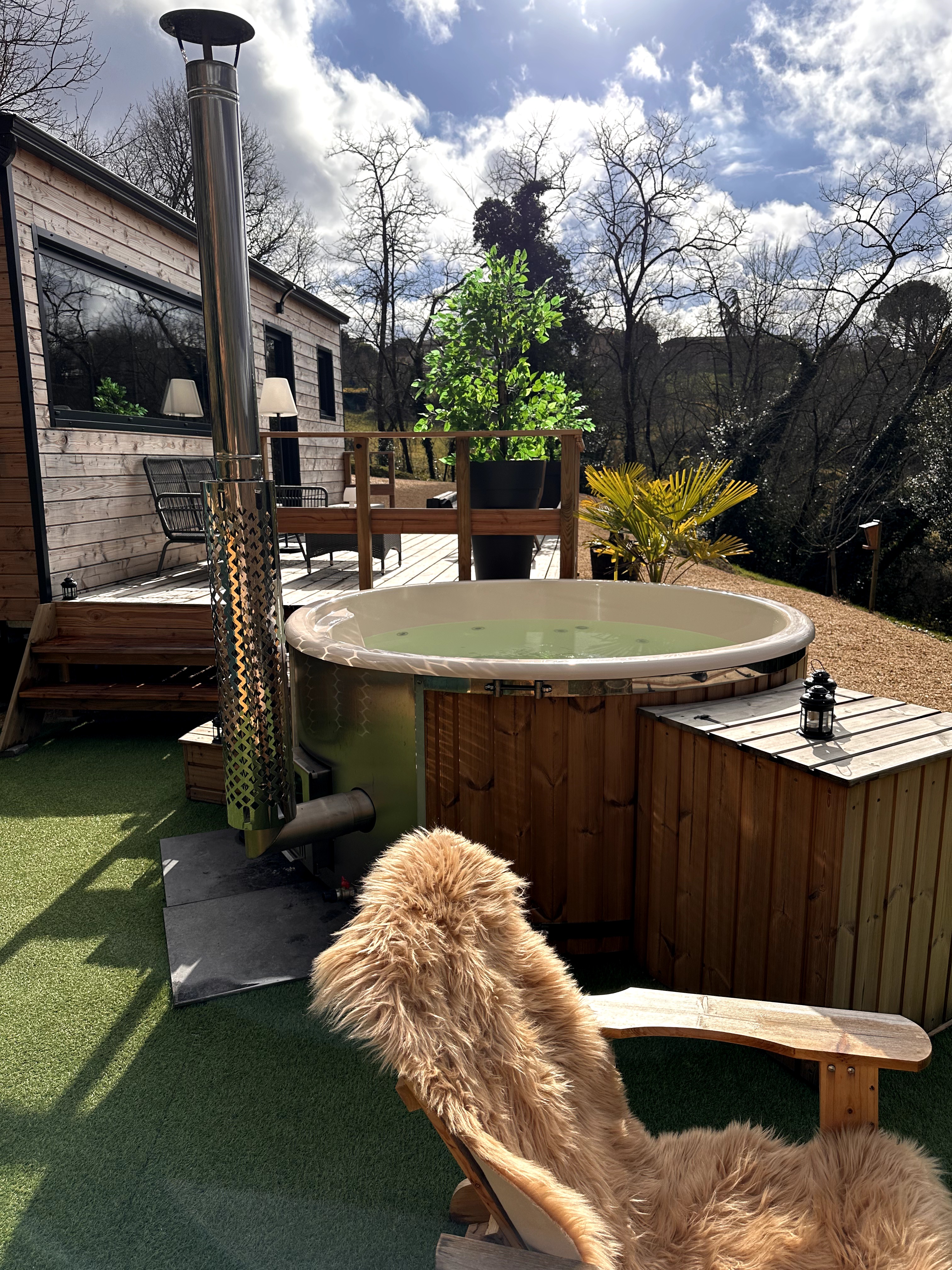 Tiny House Dolce Vita & Spa — Évasion romantique à Tarn-et-Garonne à Montauban — chambre