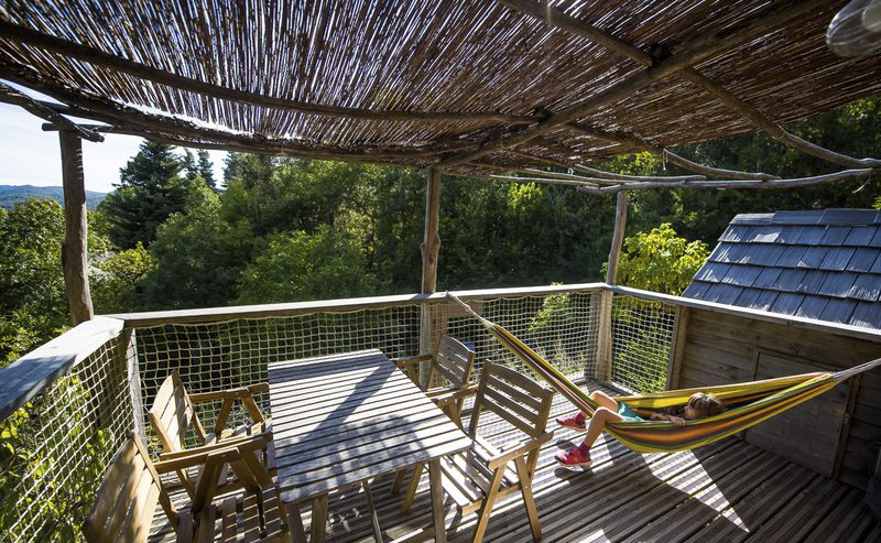 Cabane Renard : une échappée belle sur pilotis en Lozère à Vebron — vue intérieure