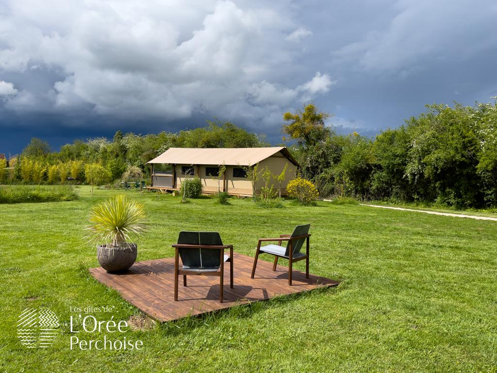 Tente Lodge de l'Orée Perchoise — Lodge avec spa à Loir-et-Cher