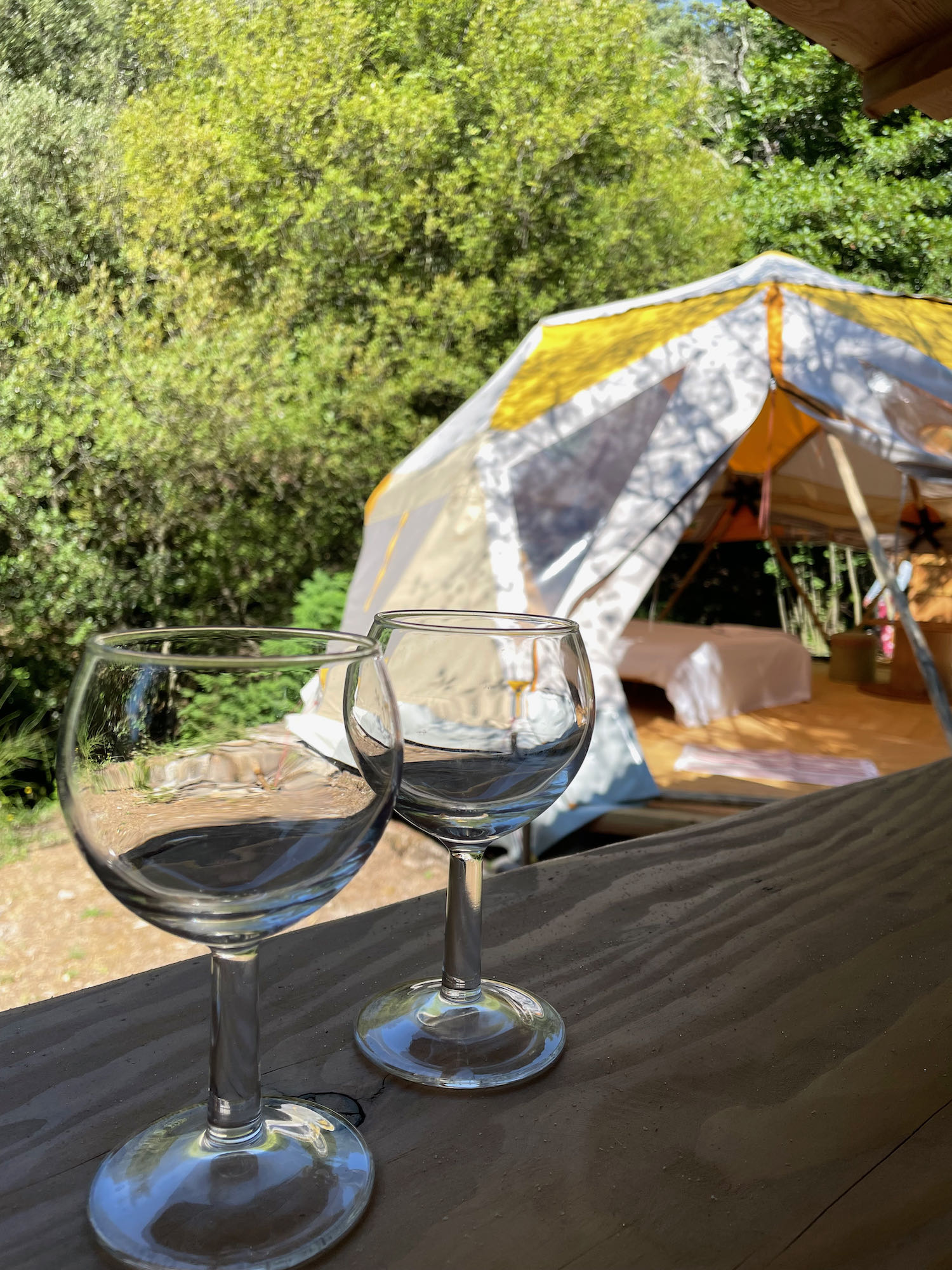 Un dôme secret au cœur de la nature languedocienne à Prémian — vue depuis la terrasse