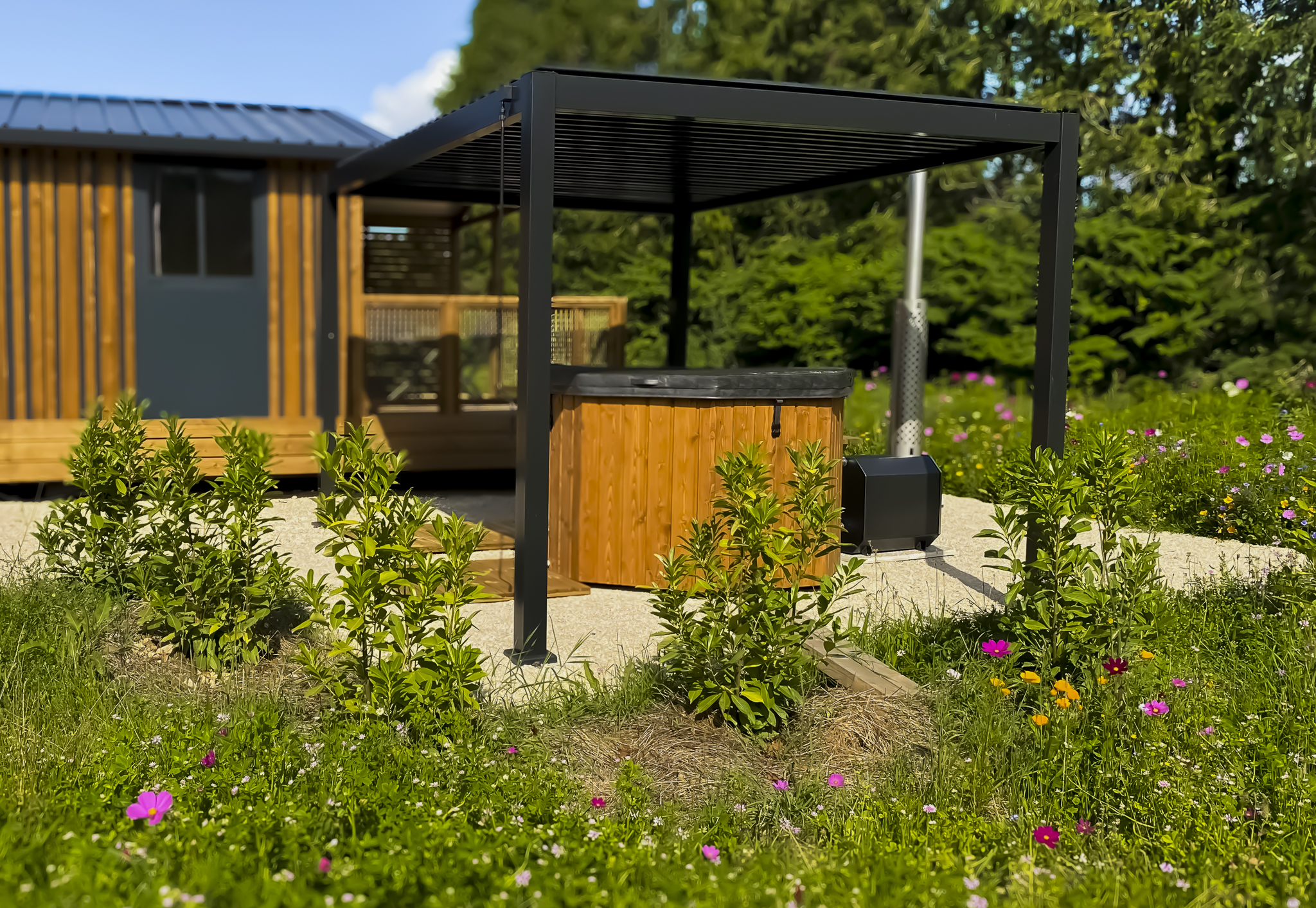 Chalet Pinot & Bain Nordique — Séjour relaxant à Moloy en Côte-d'Or à Moloy — vue intérieure