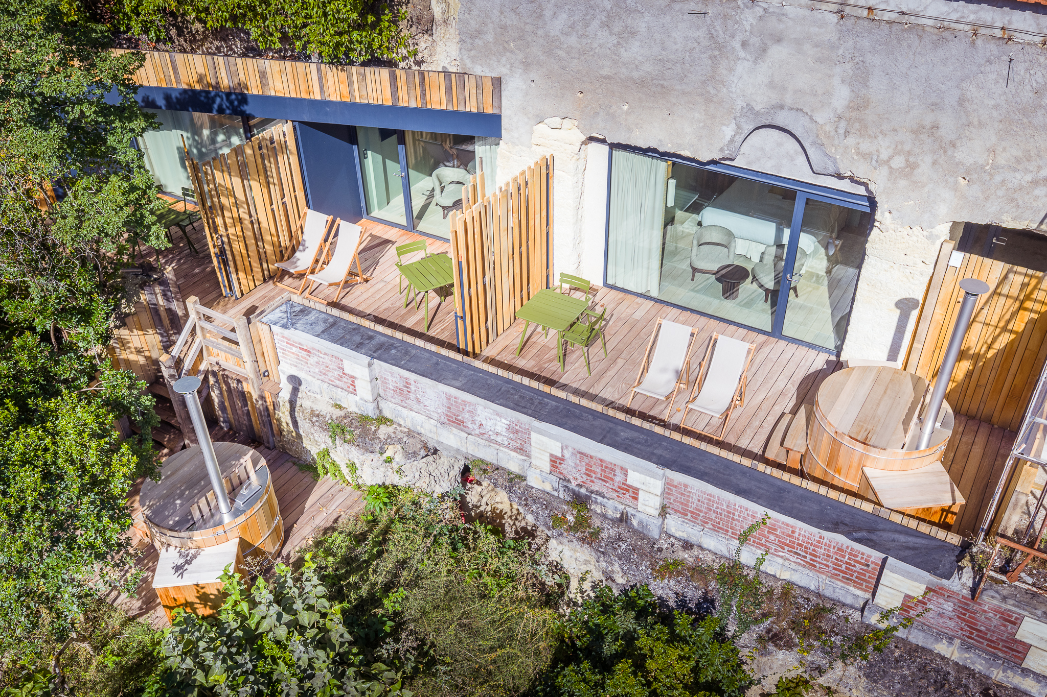Suite Prestige Terrasse — Château avec sauna & bain nordique à Indre-et-Loire à Tours — vue intérieure