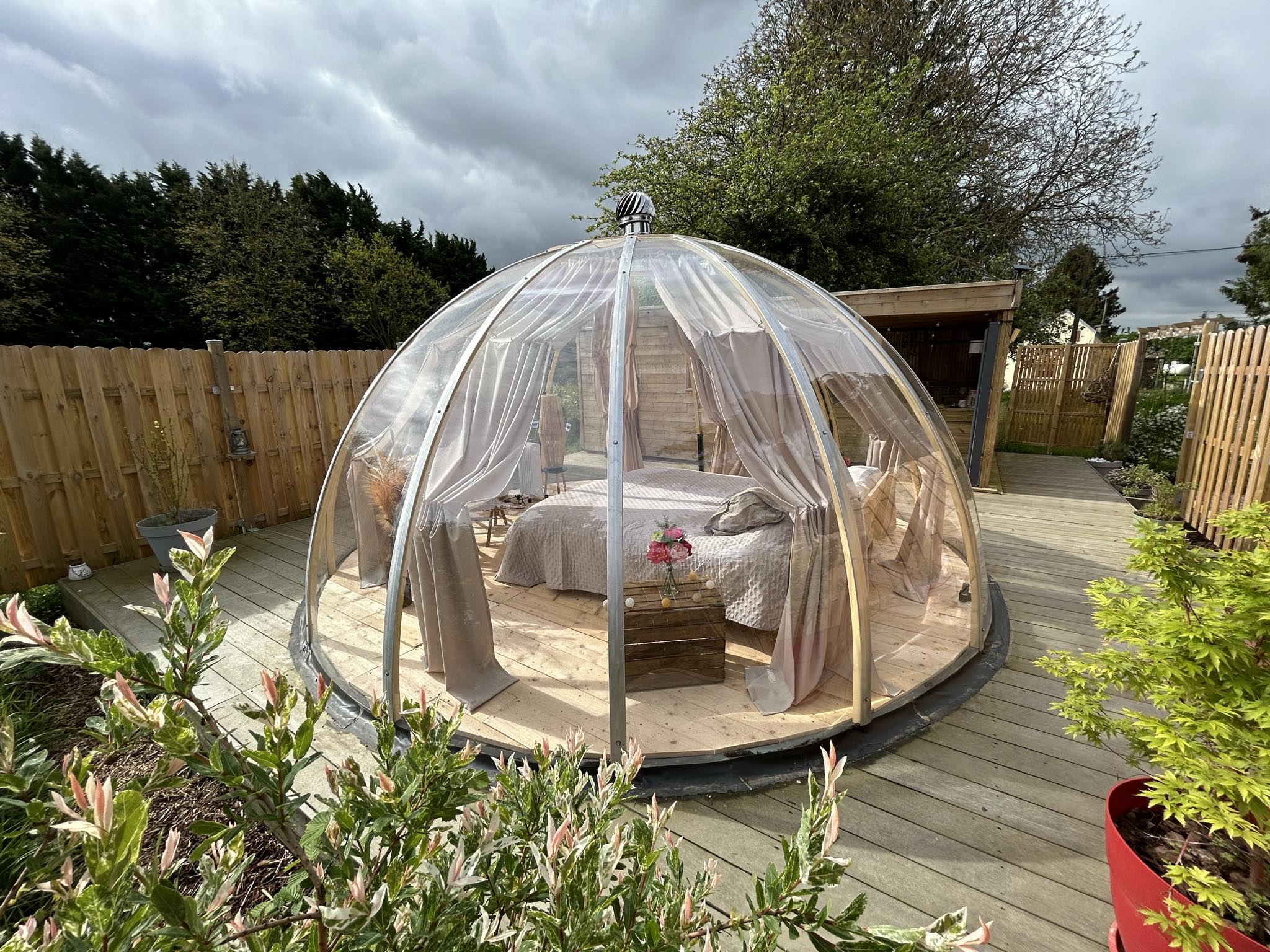 O'fun'enbulle : un dôme enchanteur avec spa en pleine nature — Dôme à Mazinghien