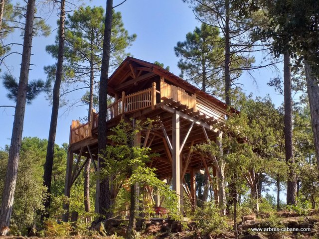 La cabane & spa Céleste — Nuit perchée à 7m en Ardèche