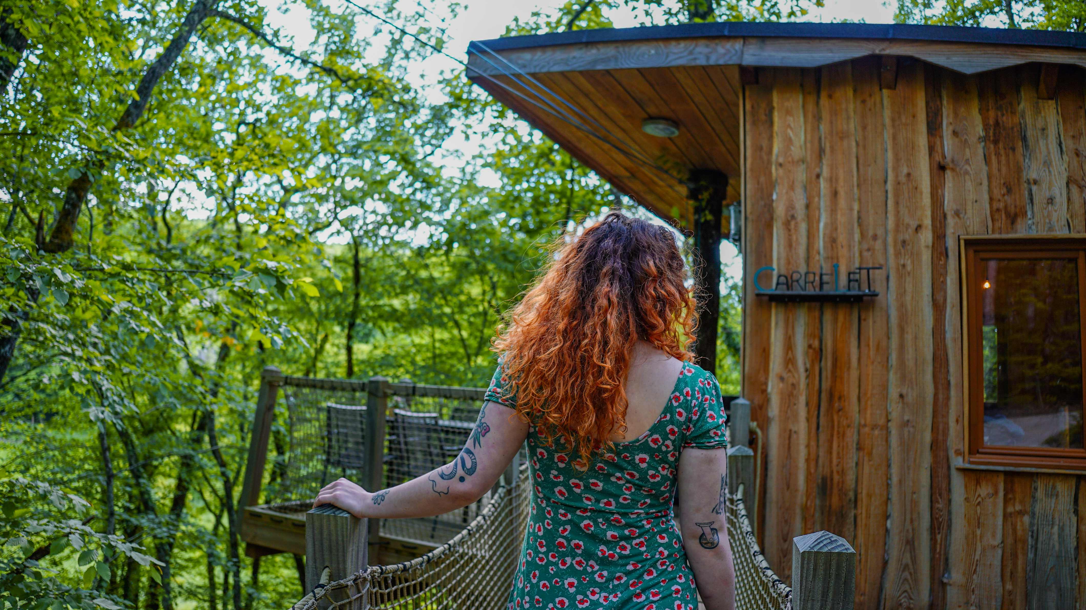 Cabane avec spa "Carrelet" — Nuit perchée à Lot à Lamothe-Fénelon — espace de vie