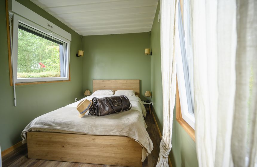 Conteneur du lac — Ecolodge avec spa à Pas-de-Calais à Béthune — chambre
