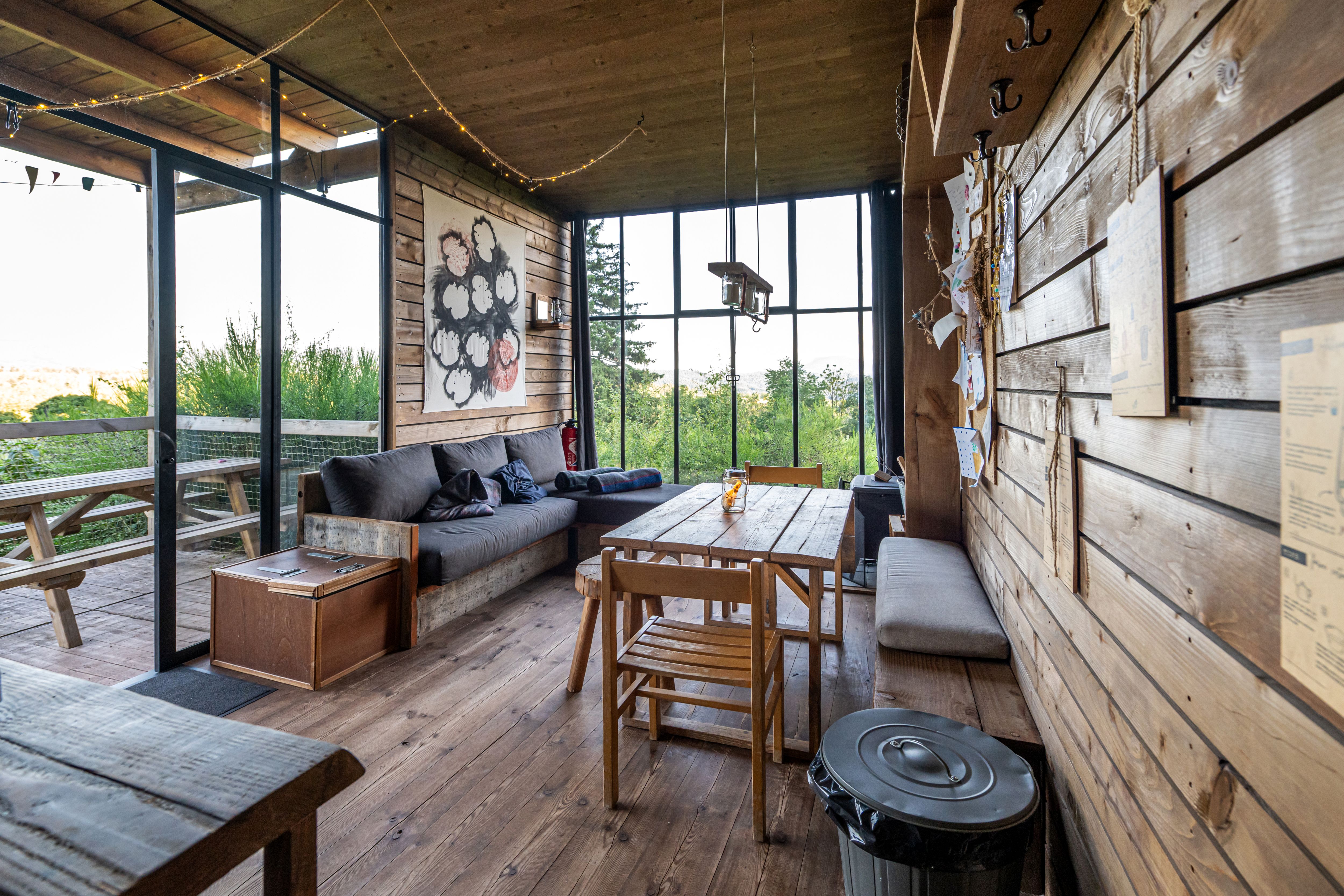 Nutchel Cabane Cosy Eventail — Cabane sur pilotis avec spa à Bas-Rhin à Obernai — vue intérieure