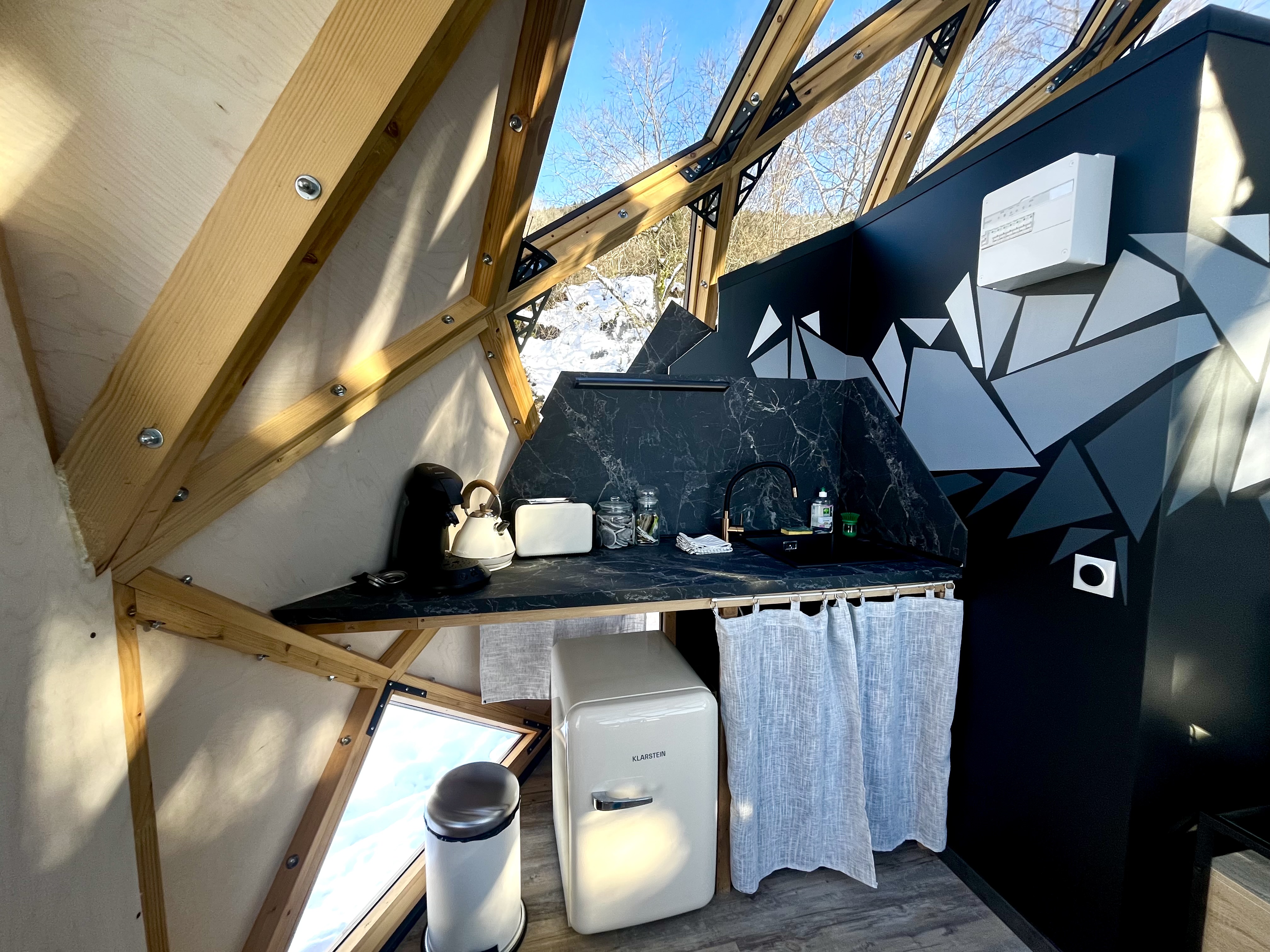 Zome jacuzzi et sauna privatif