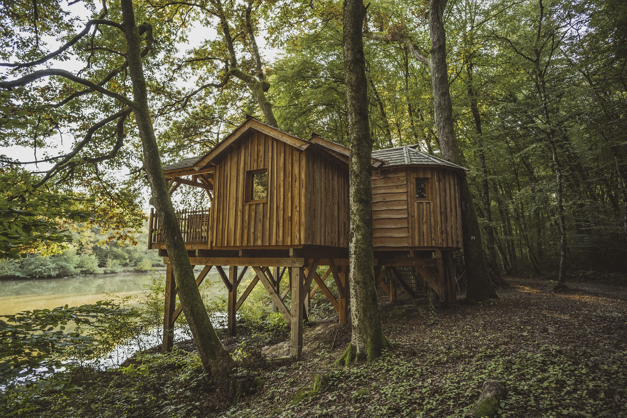 Cabane Spa Découverte : une évasion sur pilotis en Franche-Comté à Joncherey — espace de vie
