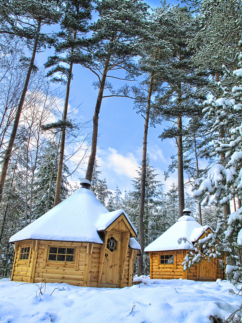Le KOTA FINLANDAIS — Cabane cosy avec spa à La Roche aux Fées à Lapte — salle de bain