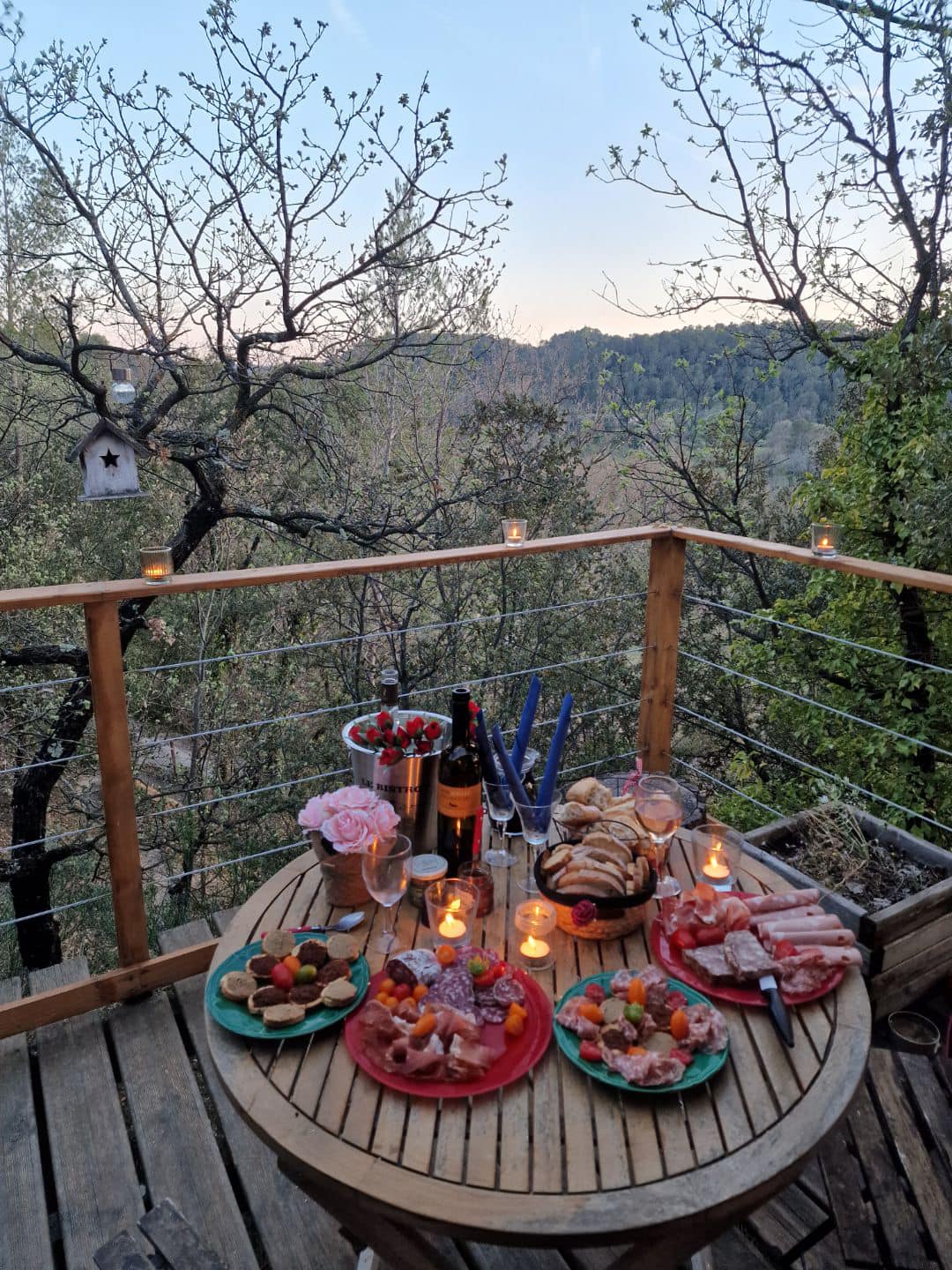 La Cabane des Amoureux : une échappée romantique sur pilotis à Barjols — vue intérieure