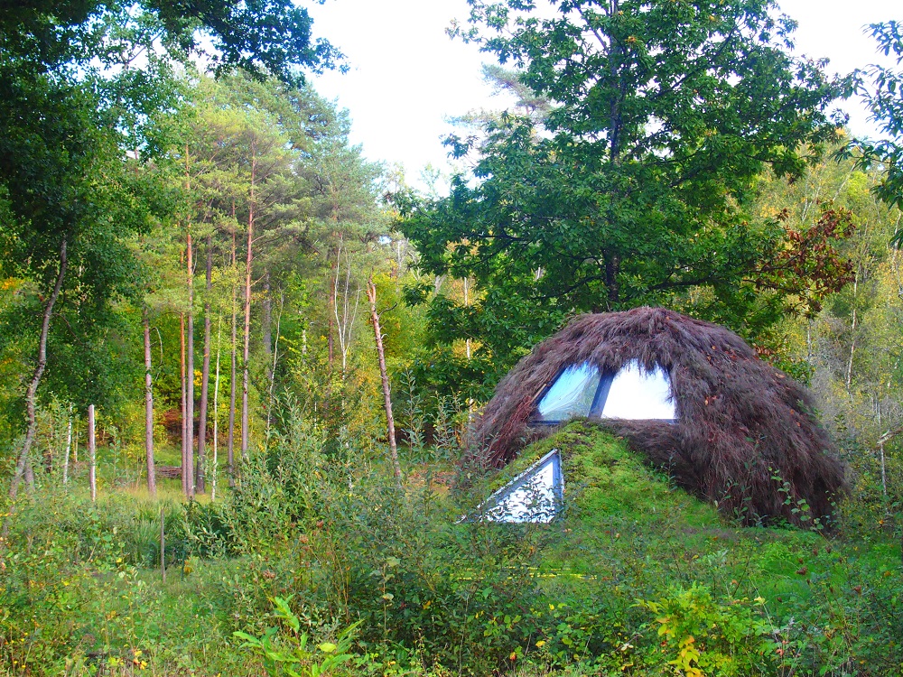 Le Cul de Loup : une cabane végétalisée au cœur de la nature à Vouzon — vue intérieure