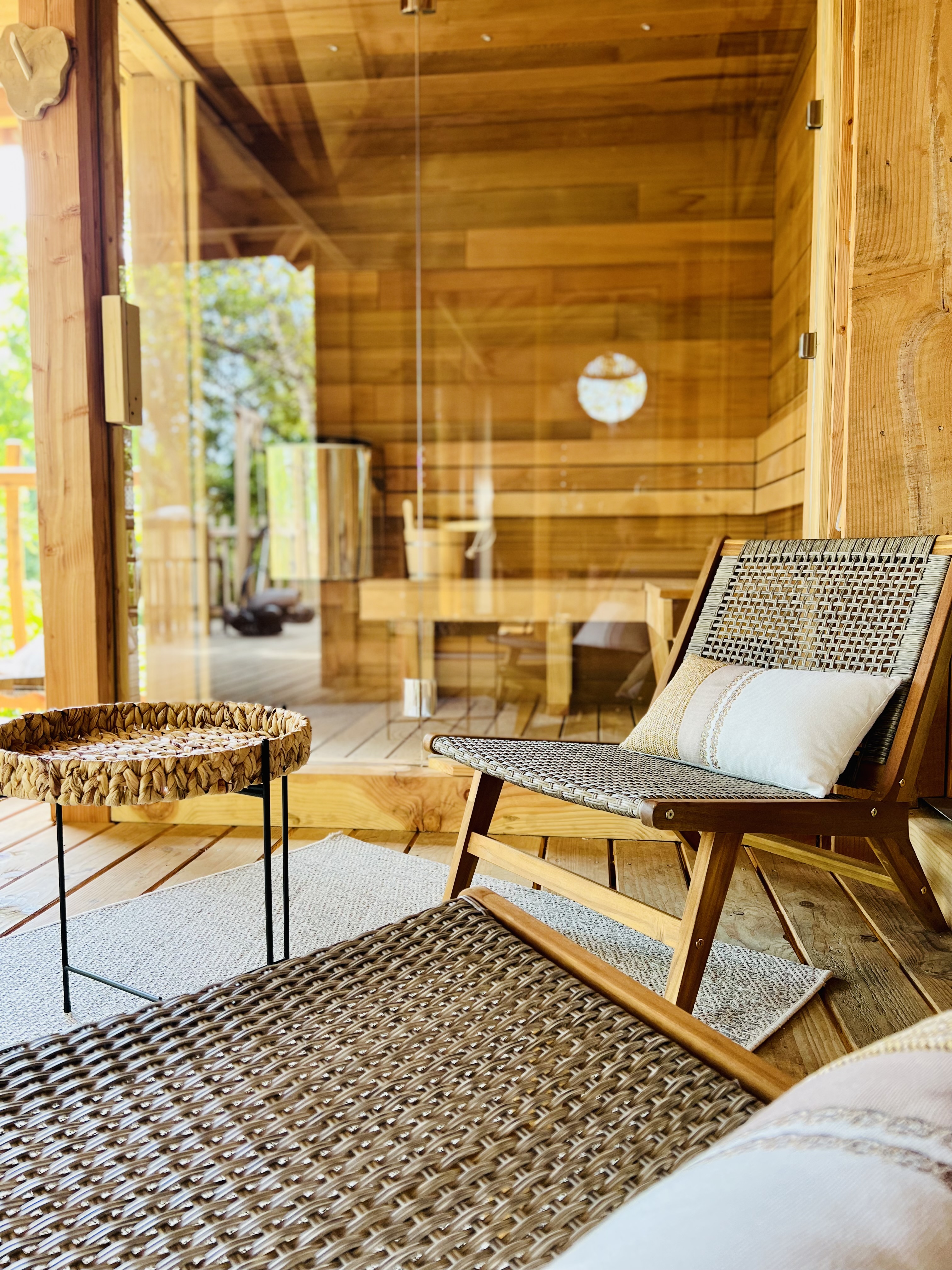 Le Temps d'un Rêve — Dôme avec Spa & Sauna à Puy-de-Dôme à Clermont-Ferrand — vue depuis la terrasse